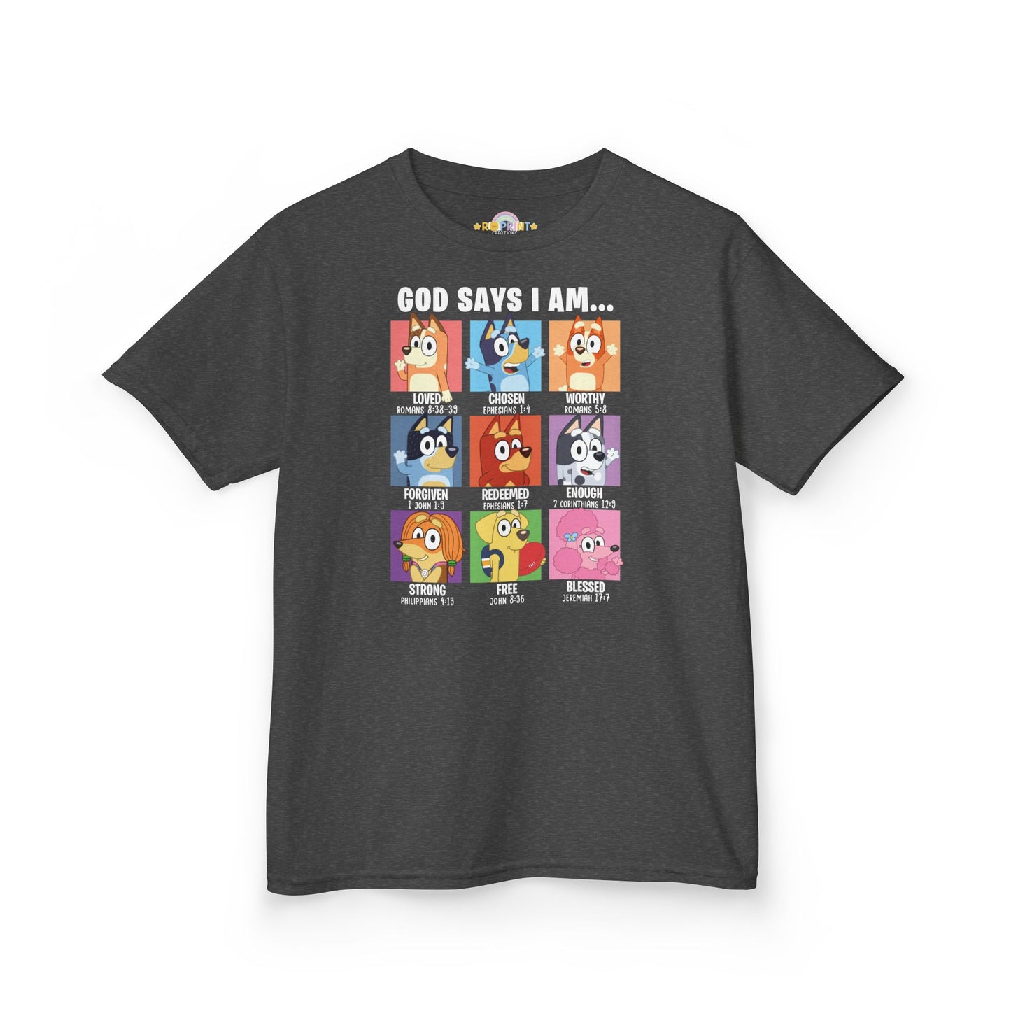 God Says I Am, Bluey - Youth T-Shirt