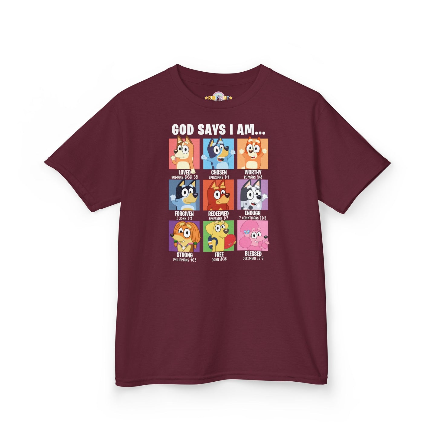 God Says I Am, Bluey - Youth T-Shirt