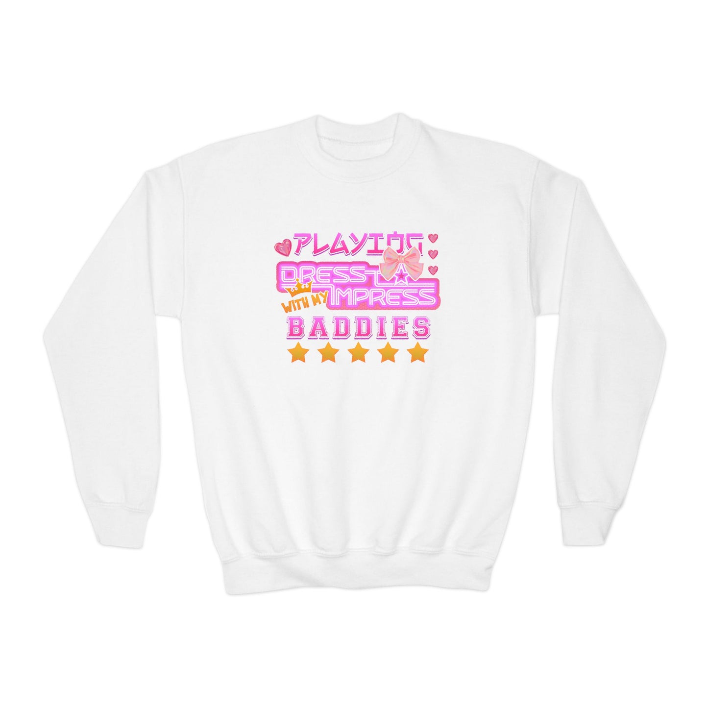 Playing Dress To Impress With My Baddies Youth Sweatshirt