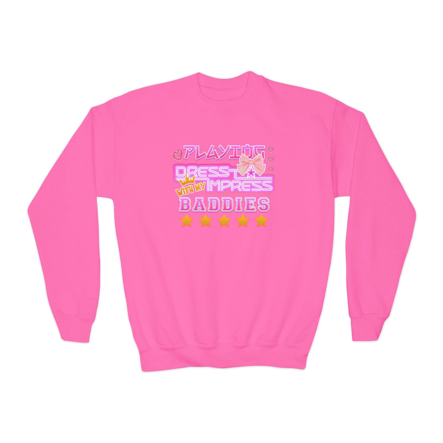 Playing Dress To Impress With My Baddies Youth Sweatshirt