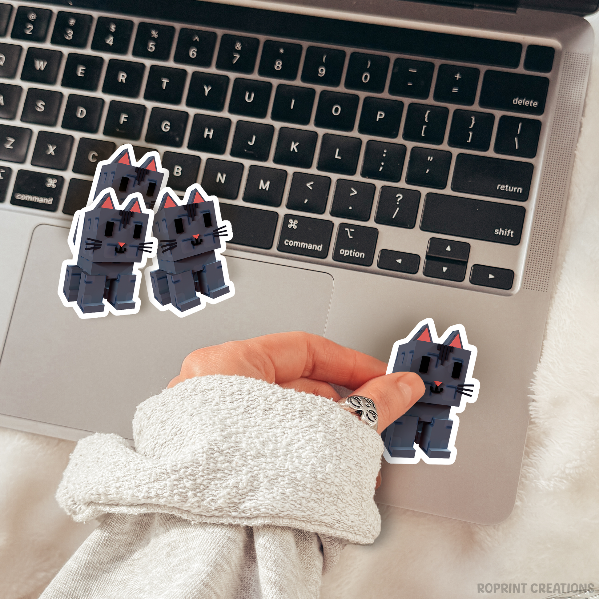 Brighten up your belongings with this adorable Grow A Garden Cat sticker! Perfect for decorating notebooks, laptops, and party favors — the best gift for Roblox Grow A Garden fans.