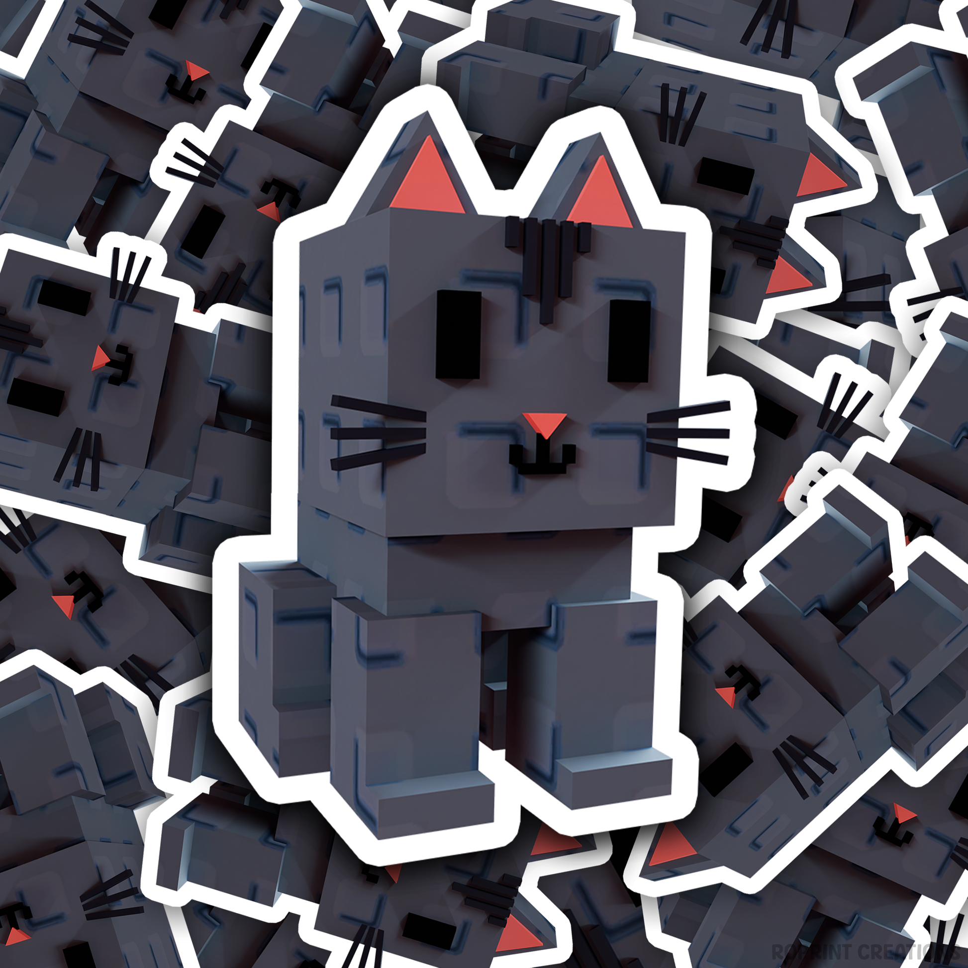 Brighten up your belongings with this adorable Grow A Garden Cat sticker! Perfect for decorating notebooks, laptops, and party favors — the best gift for Roblox Grow A Garden fans.