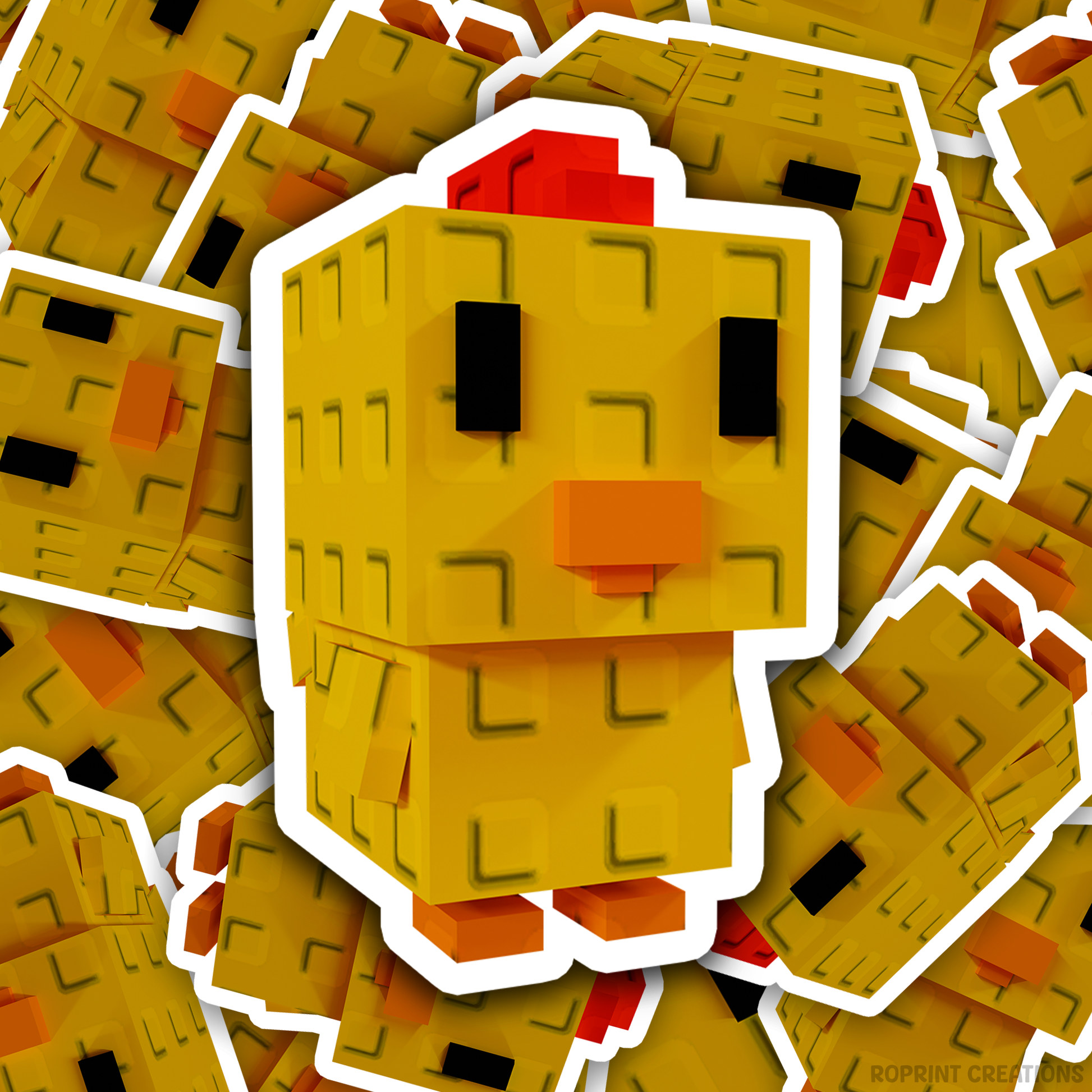 Brighten up your belongings with this adorable Grow A Garden Chicken sticker! Perfect for decorating notebooks, laptops, and party favors — the best gift for Roblox Grow A Garden fans.