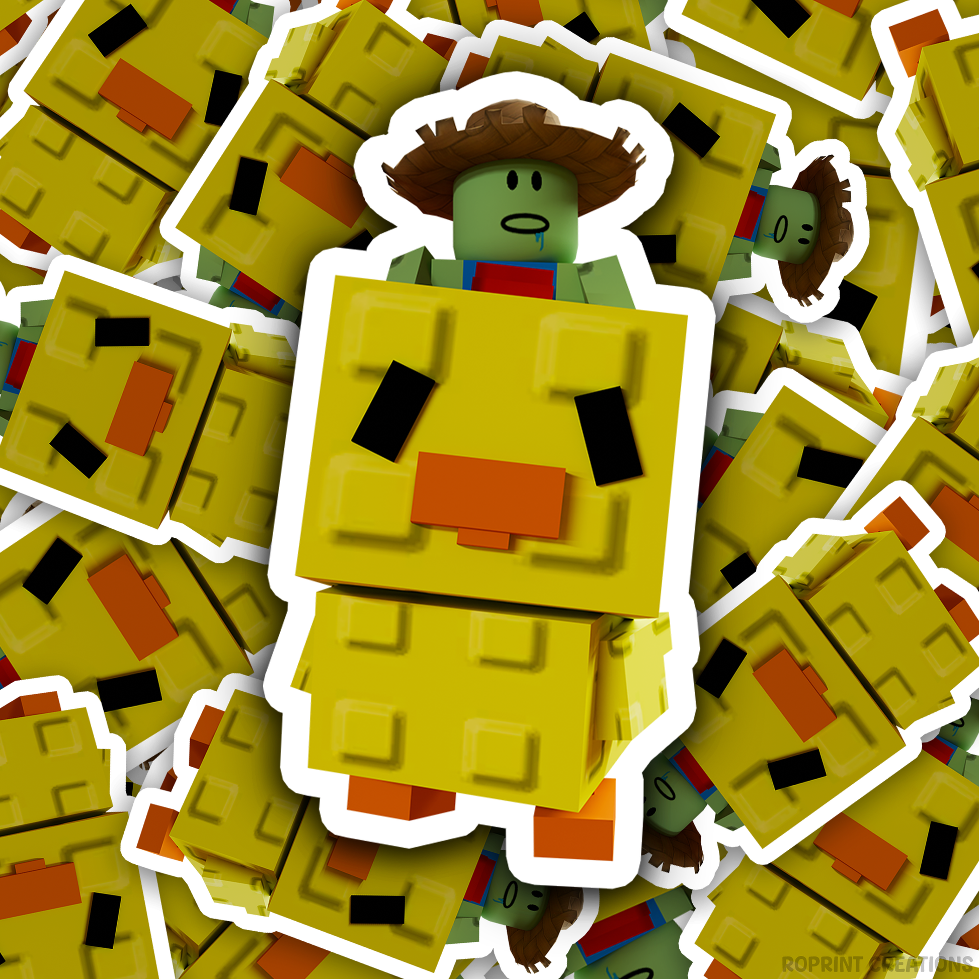 Brighten up your belongings with this adorable Grow A Garden Chicken Zombie sticker! Perfect for decorating notebooks, laptops, and party favors — the best gift for Roblox Grow A Garden fans.