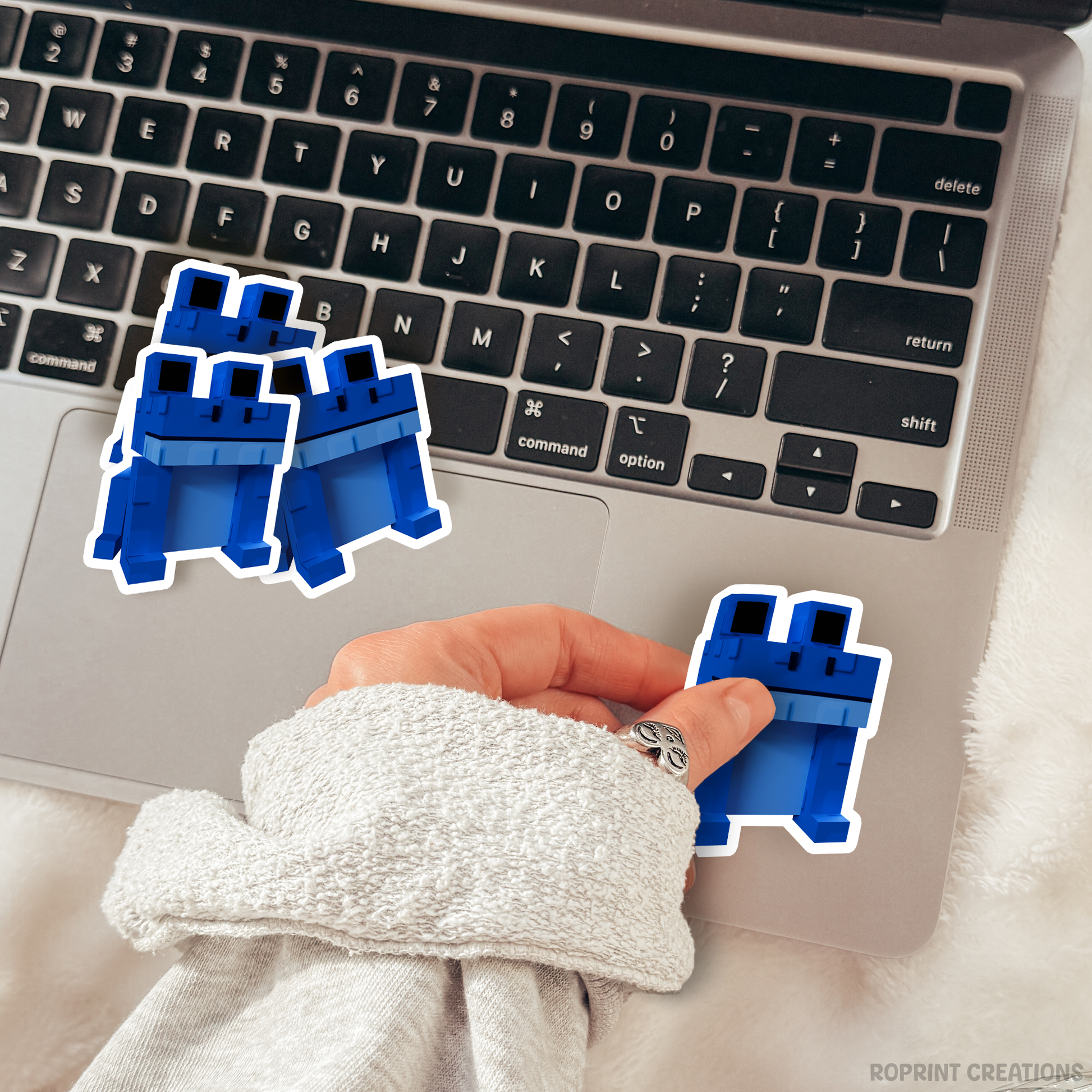 Brighten up your belongings with this adorable Grow A Garden Echo Frog sticker! Perfect for decorating notebooks, laptops, and party favors — the best gift for Roblox Grow A Garden fans.