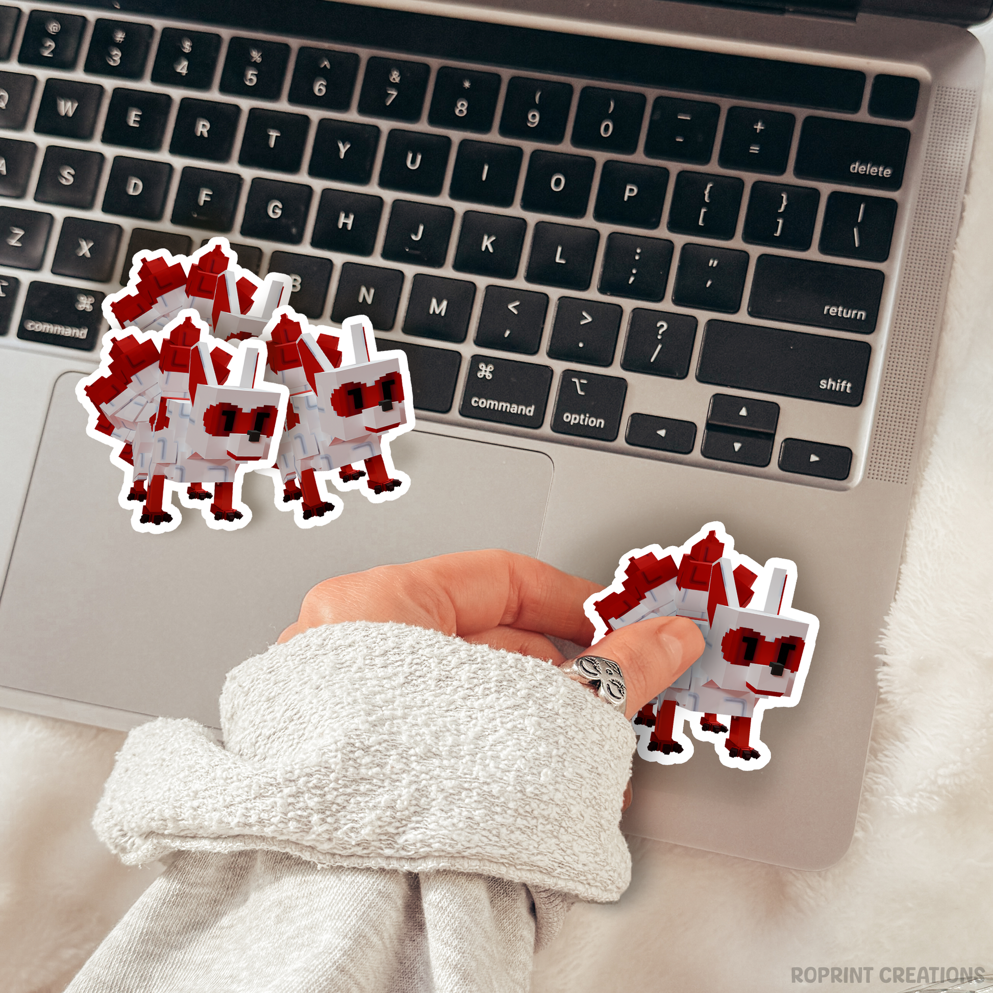 Brighten up your belongings with this adorable Grow A Garden Kitsune sticker! Perfect for decorating notebooks, laptops, and party favors — the best gift for Roblox Grow A Garden fans.