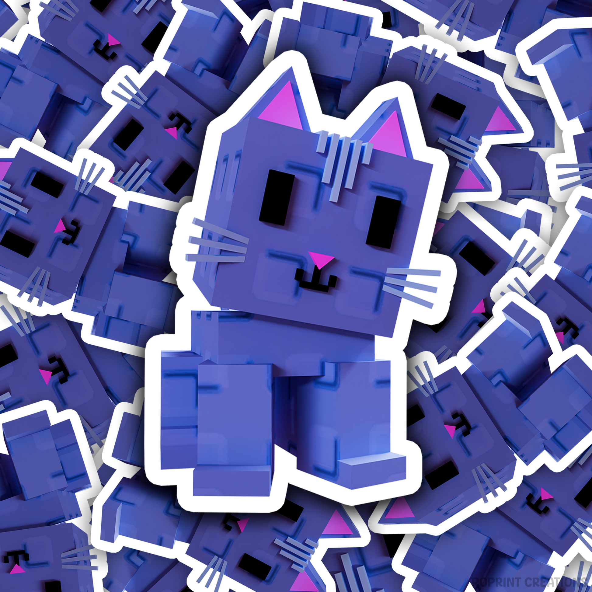 Brighten up your belongings with this adorable Grow A Garden Moon Cat sticker! Perfect for decorating notebooks, laptops, and party favors — the best gift for Roblox Grow A Garden fans.