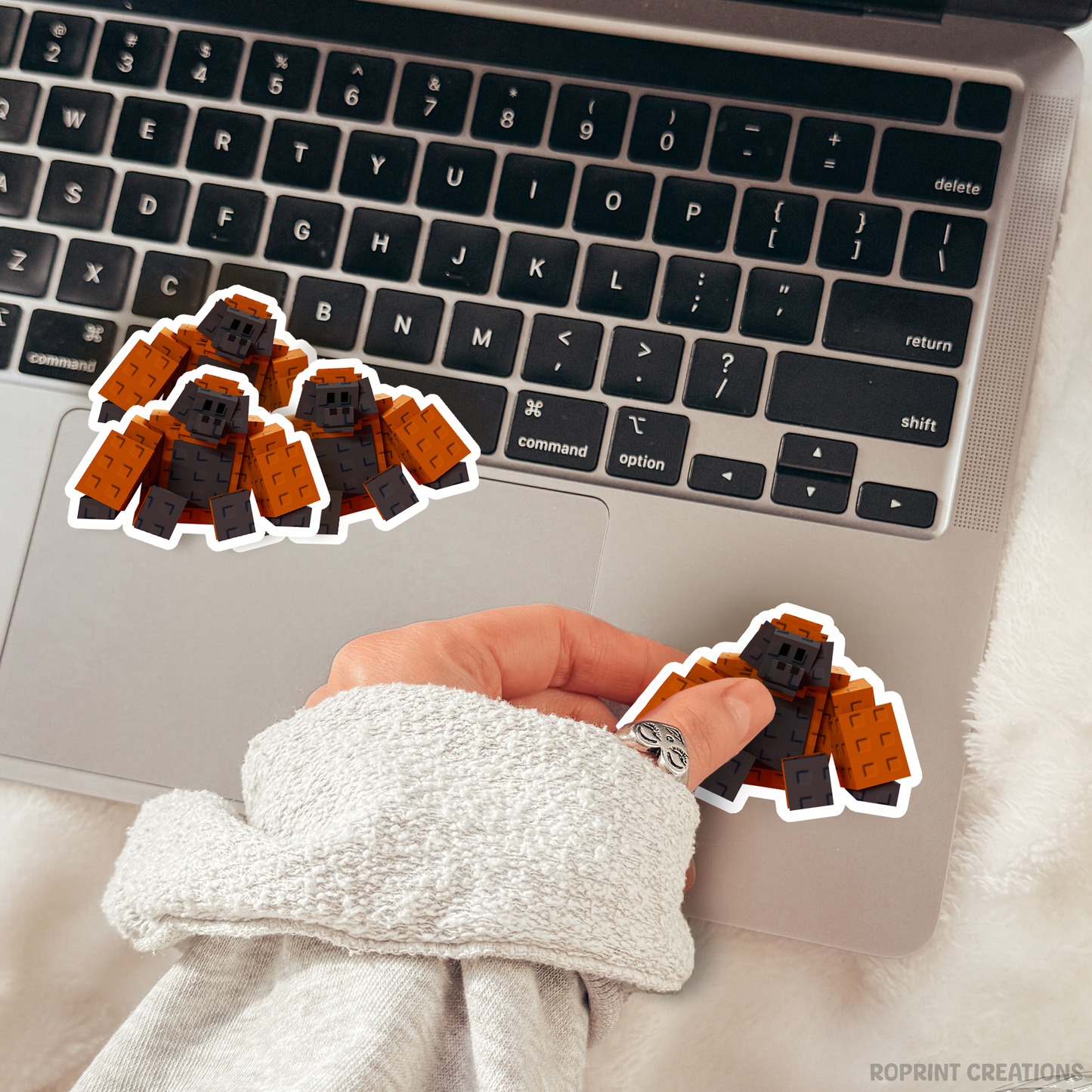 Brighten up your belongings with this adorable Grow A Garden Orangutan sticker! Perfect for decorating notebooks, laptops, and party favors — the best gift for Roblox Grow A Garden fans.