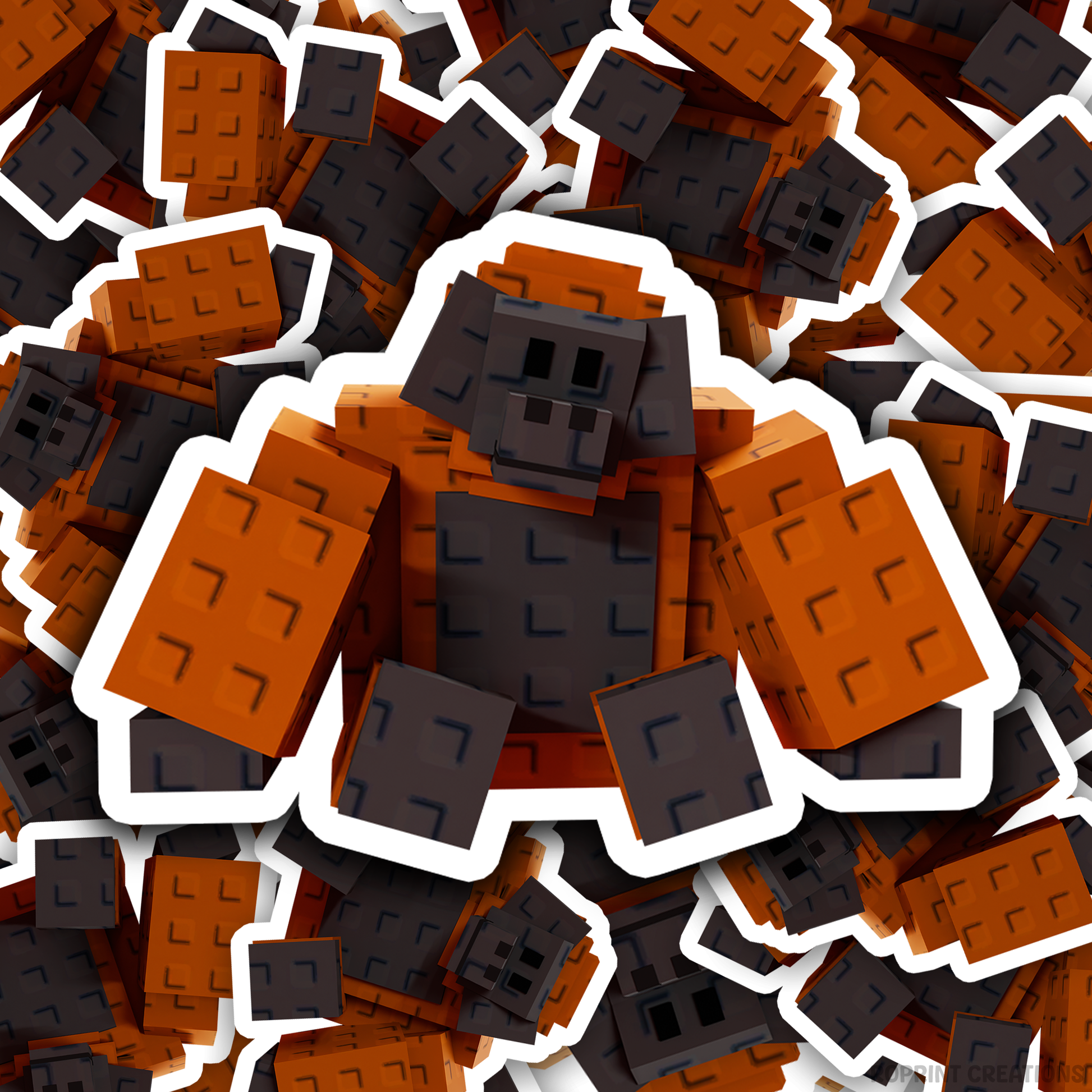 Brighten up your belongings with this adorable Grow A Garden Orangutan sticker! Perfect for decorating notebooks, laptops, and party favors — the best gift for Roblox Grow A Garden fans.