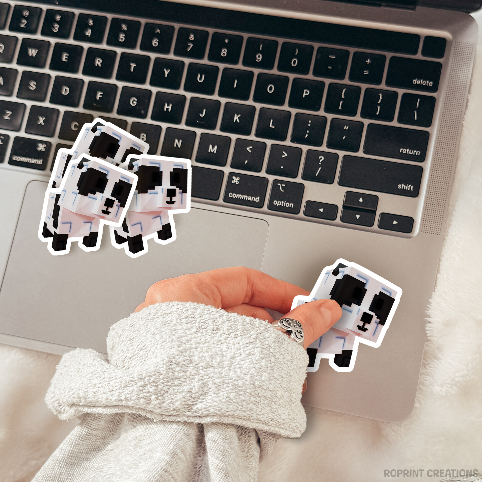 Brighten up your belongings with this adorable Grow A Garden Panda sticker! Perfect for decorating notebooks, laptops, and party favors — the best gift for Roblox Grow A Garden fans.