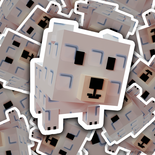 Brighten up your belongings with this adorable Grow A Garden Polar Bear sticker! Perfect for decorating notebooks, laptops, and party favors — the best gift for Roblox Grow A Garden fans.