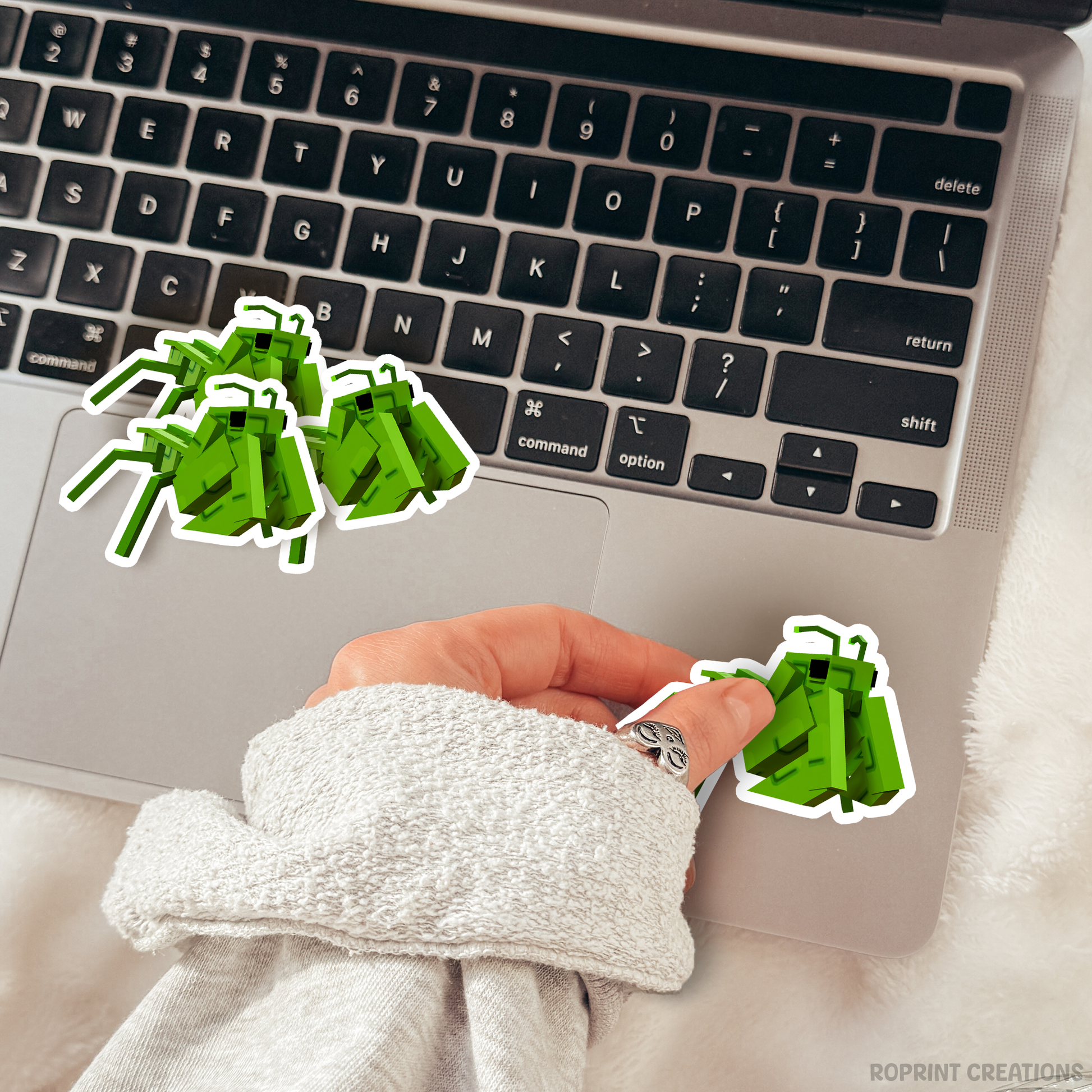 Brighten up your belongings with this adorable Grow A Garden Praying Mantis sticker! Perfect for decorating notebooks, laptops, and party favors — the best gift for Roblox Grow A Garden fans.