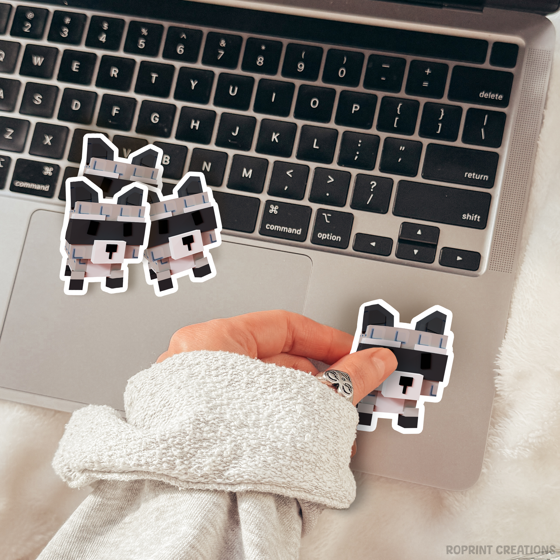 Brighten up your belongings with this adorable Grow A Garden Raccoon sticker! Perfect for decorating notebooks, laptops, and party favors — the best gift for Roblox Grow A Garden fans.