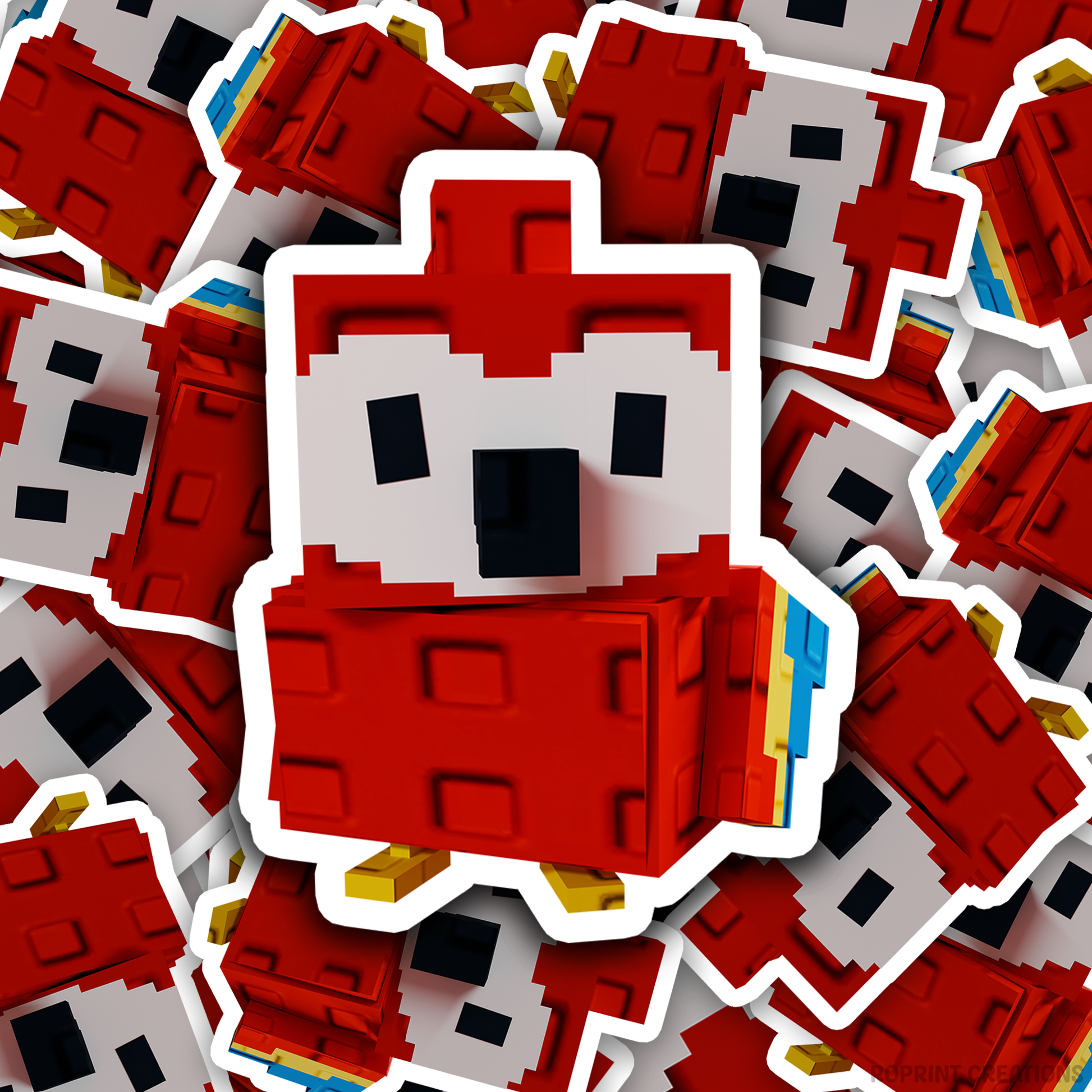 Brighten up your belongings with this adorable Grow A Garden Scarlet Macaw sticker! Perfect for decorating notebooks, laptops, and party favors — the best gift for Roblox Grow A Garden fans.