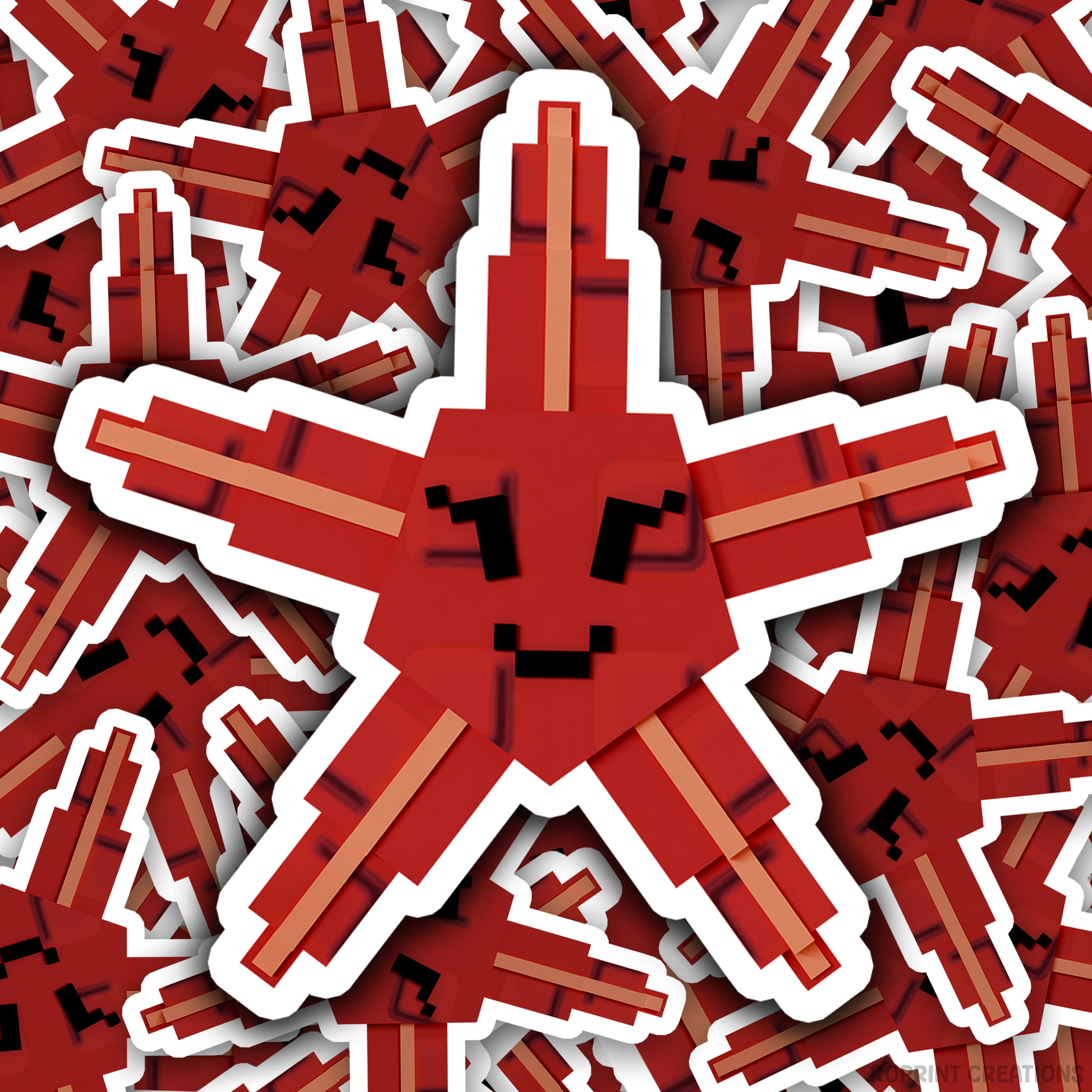 Brighten up your belongings with this adorable Grow A Garden Starfish sticker! Perfect for decorating notebooks, laptops, and party favors — the best gift for Roblox Grow A Garden fans.