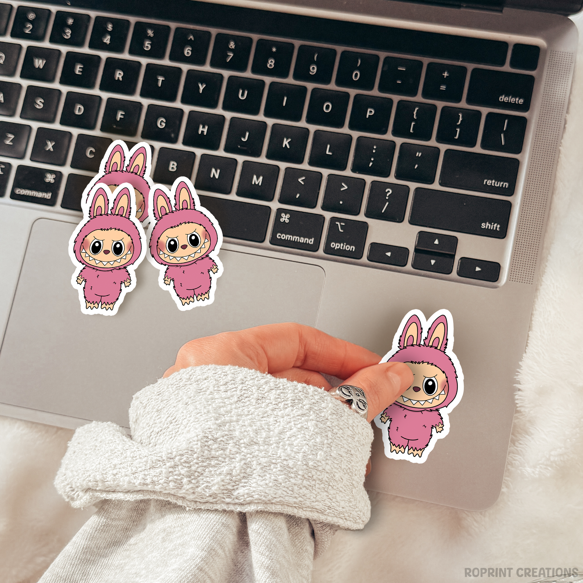 Add a fun touch to your items with this adorable Labubu Lychee Berry Sticker! Perfect for decorating notebooks and laptops — the best gift for Labubu fans.