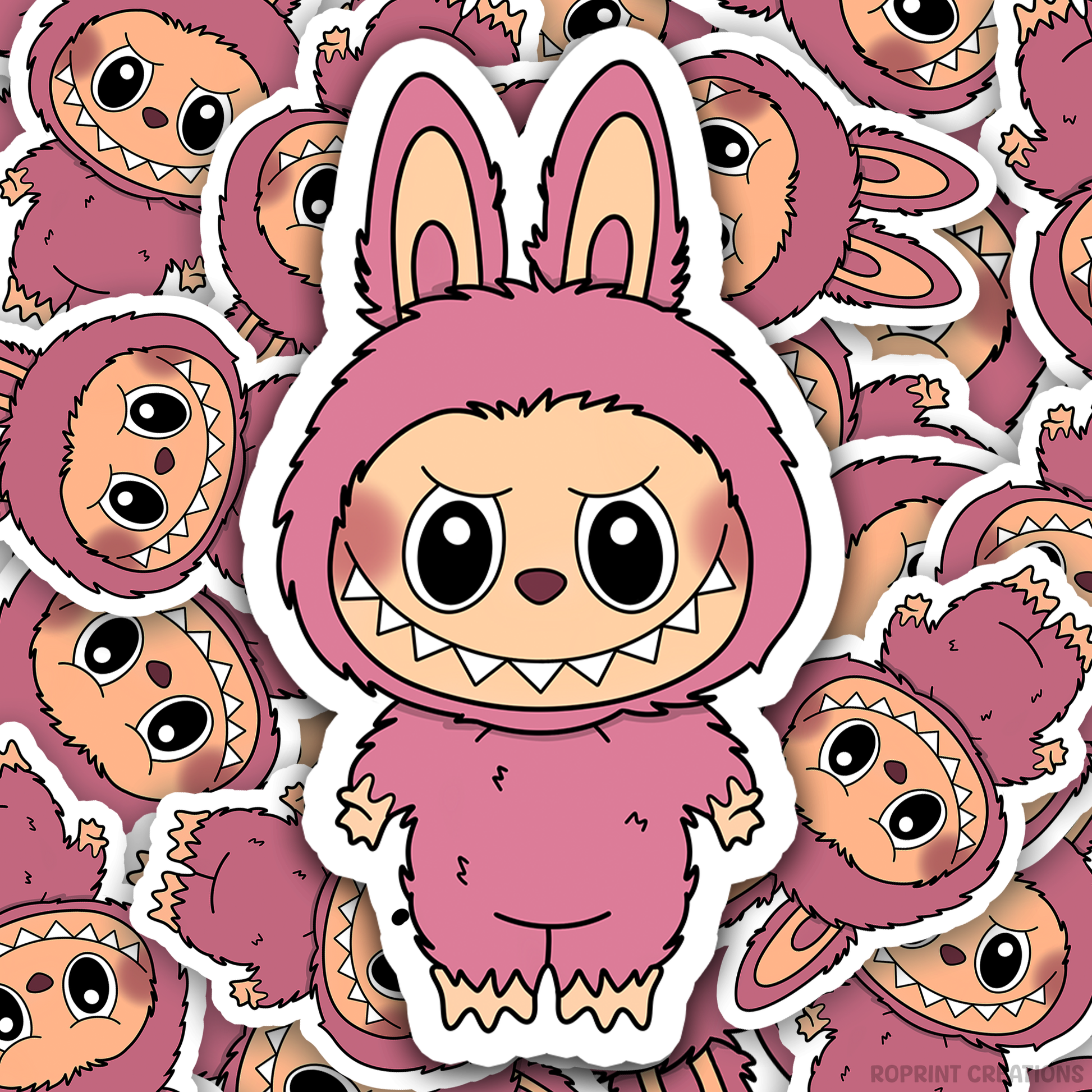 Add a fun touch to your items with this adorable Labubu Lychee Berry Sticker! Perfect for decorating notebooks and laptops — the best gift for Labubu fans.