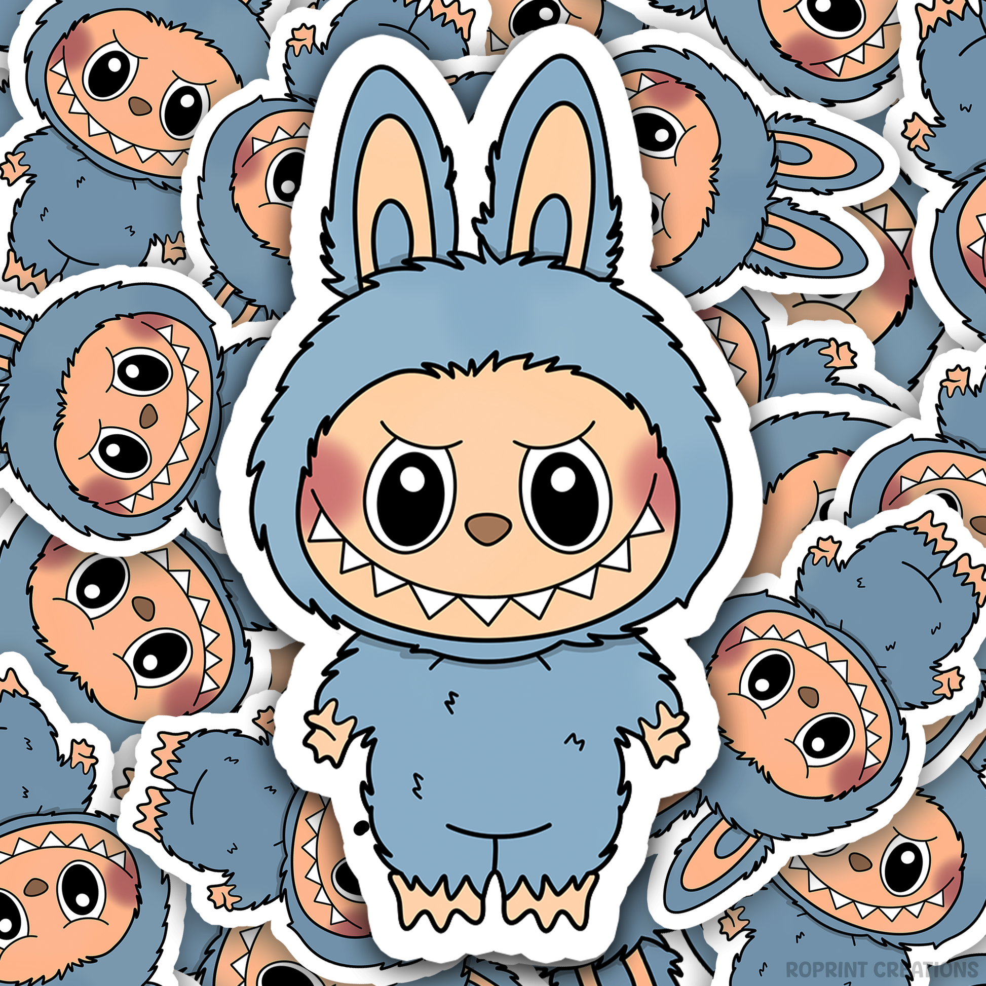 Add a fun touch to your items with this adorable Labubu Salt Coconut Sticker! Perfect for decorating notebooks and laptops — the best gift for Labubu fans.