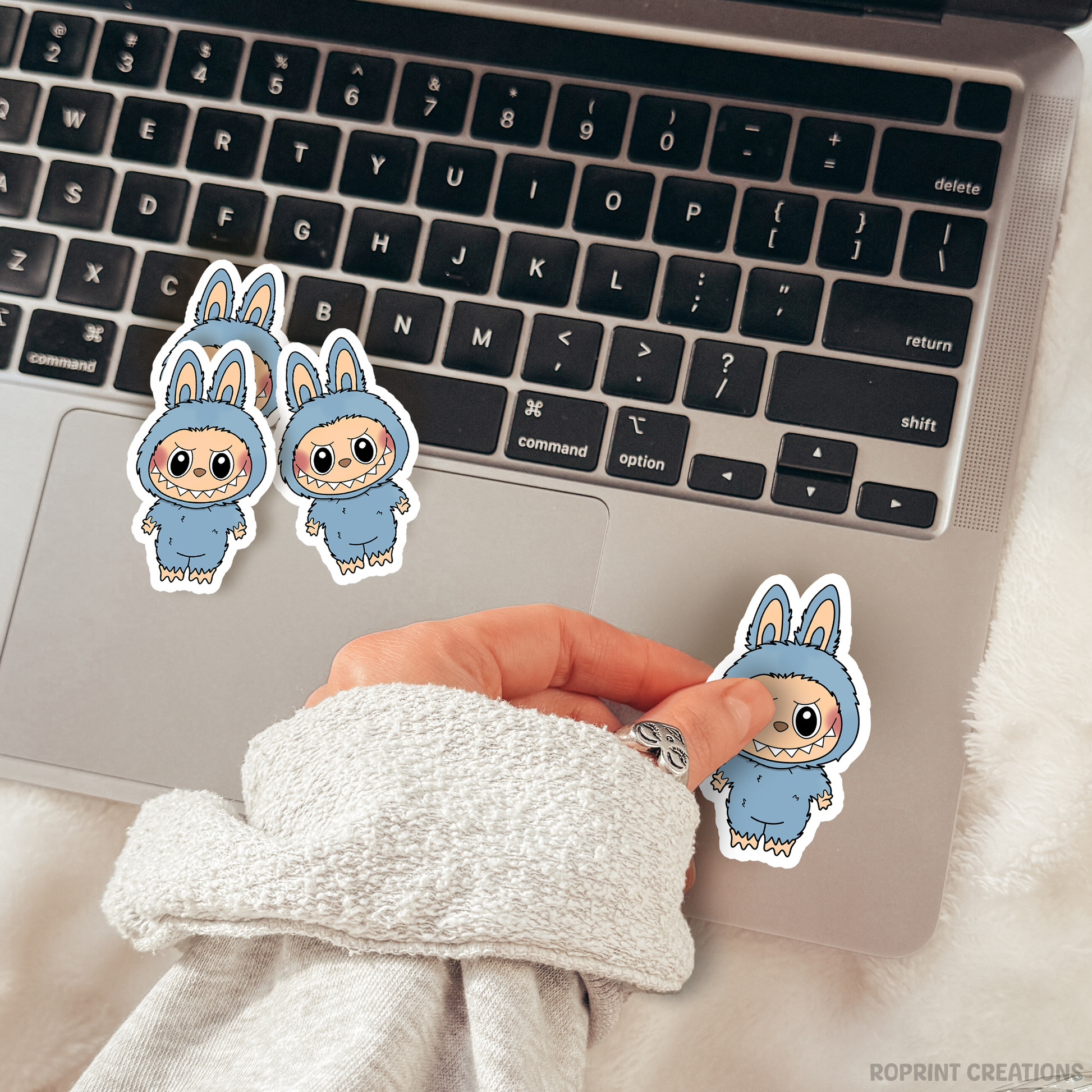 Add a fun touch to your items with this adorable Labubu Salt Coconut Sticker! Perfect for decorating notebooks and laptops — the best gift for Labubu fans.