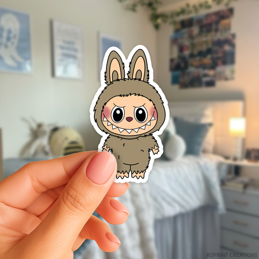 Add a fun touch to your items with this adorable Labubu Toffee Sticker! Perfect for decorating notebooks and laptops — the best gift for Labubu fans.