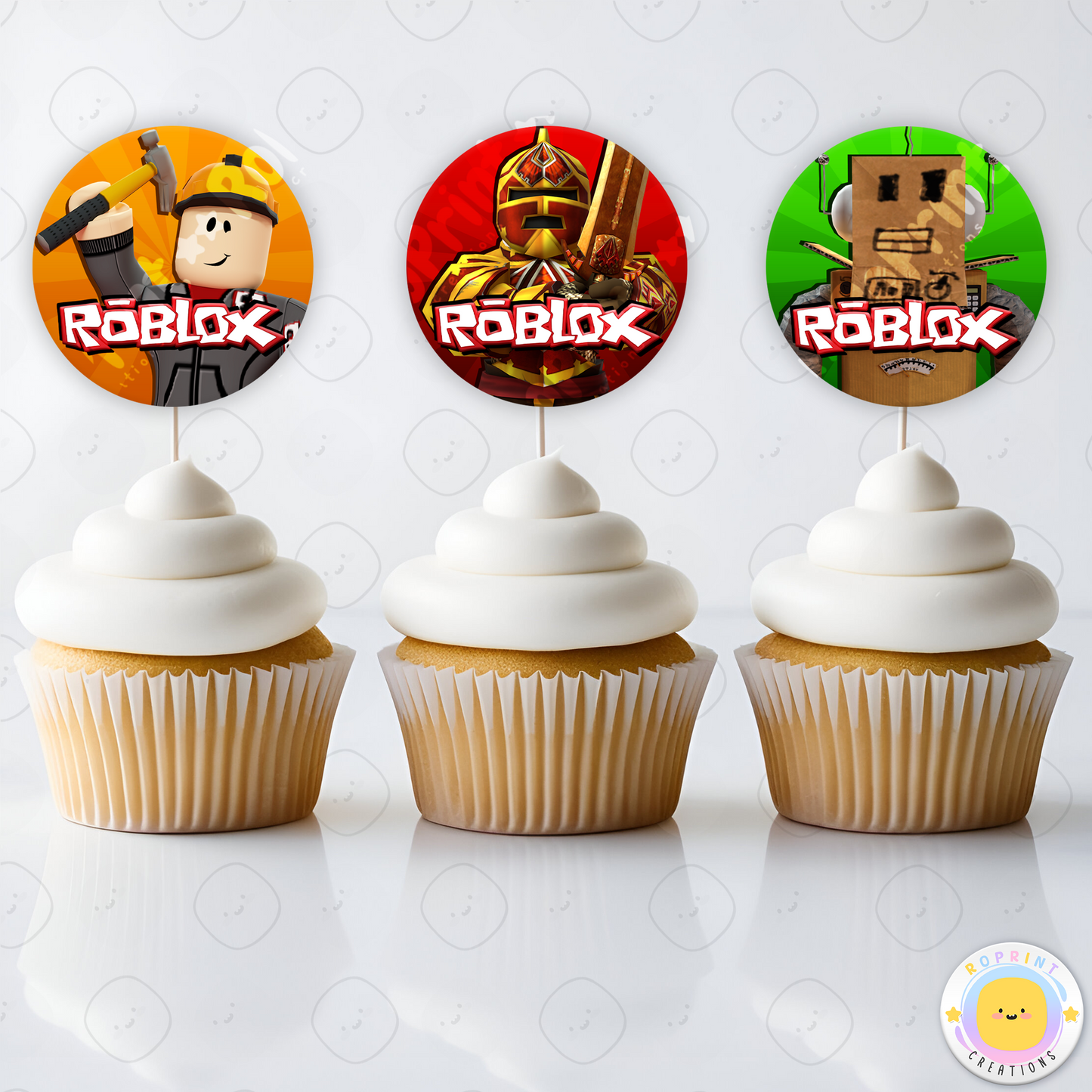 Roblox Cupcake Toppers