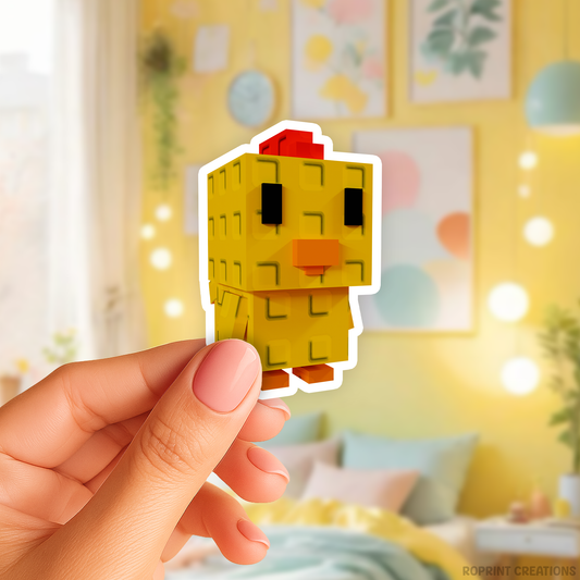 Brighten up your belongings with this adorable Grow A Garden Chicken sticker! Perfect for decorating notebooks, laptops, and party favors — the best gift for Roblox Grow A Garden fans.