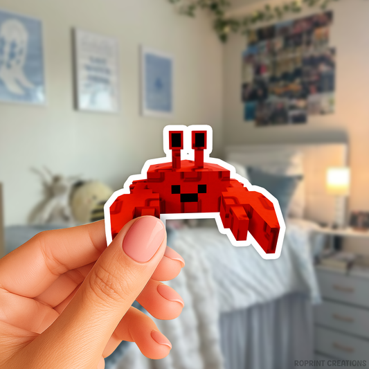 Brighten up your belongings with this adorable Grow A Garden Crab sticker! Perfect for decorating notebooks, laptops, and party favors — the best gift for Roblox Grow A Garden fans.