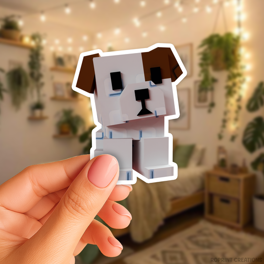 Brighten up your belongings with this adorable Grow A Garden Dog sticker! Perfect for decorating notebooks, laptops, and party favors — the best gift for Roblox Grow A Garden fans.