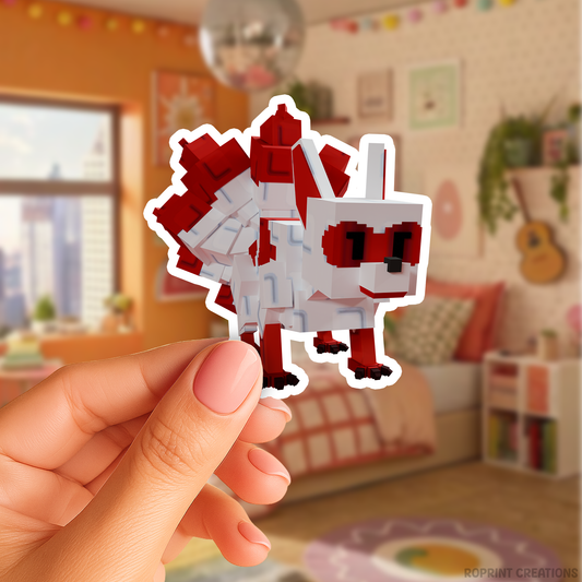 Brighten up your belongings with this adorable Grow A Garden Kitsune sticker! Perfect for decorating notebooks, laptops, and party favors — the best gift for Roblox Grow A Garden fans.