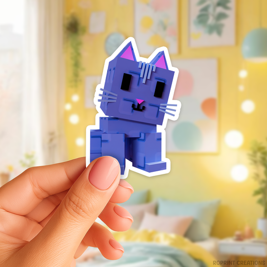 Brighten up your belongings with this adorable Grow A Garden Moon Cat sticker! Perfect for decorating notebooks, laptops, and party favors — the best gift for Roblox Grow A Garden fans.