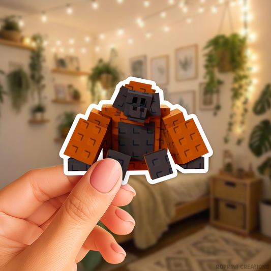 Brighten up your belongings with this adorable Grow A Garden Orangutan sticker! Perfect for decorating notebooks, laptops, and party favors — the best gift for Roblox Grow A Garden fans.