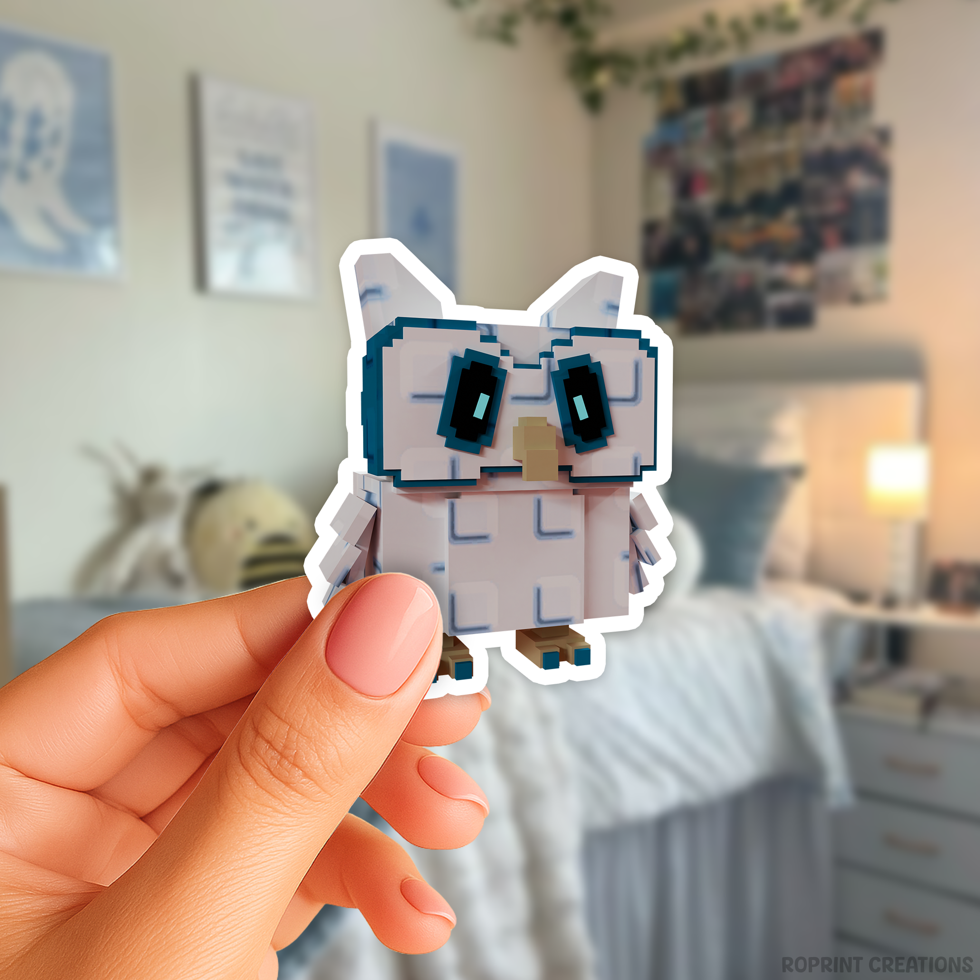 Brighten up your belongings with this adorable Grow A Garden Owl sticker! Perfect for decorating notebooks, laptops, and party favors — the best gift for Roblox Grow A Garden fans.