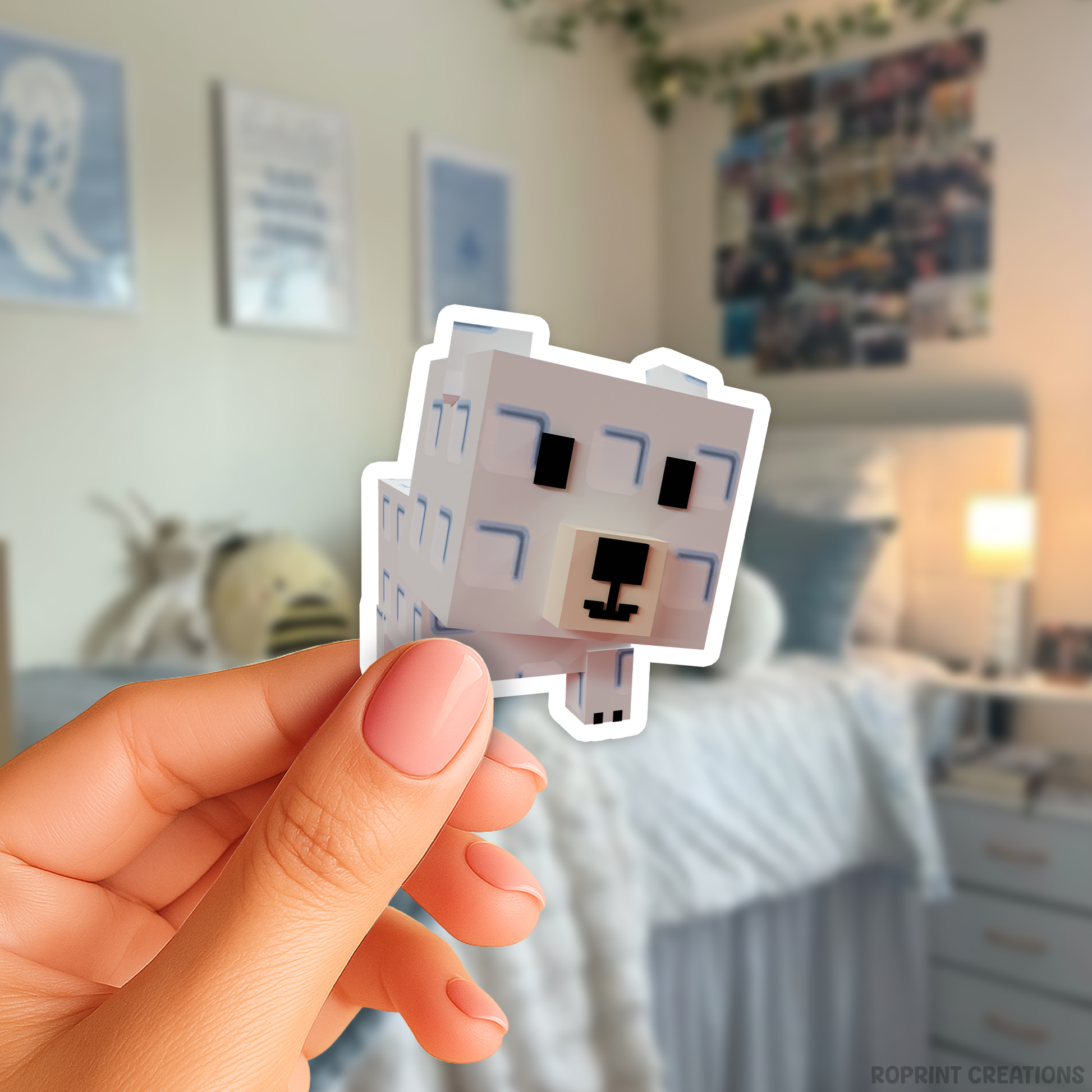 Brighten up your belongings with this adorable Grow A Garden Polar Bear sticker! Perfect for decorating notebooks, laptops, and party favors — the best gift for Roblox Grow A Garden fans.