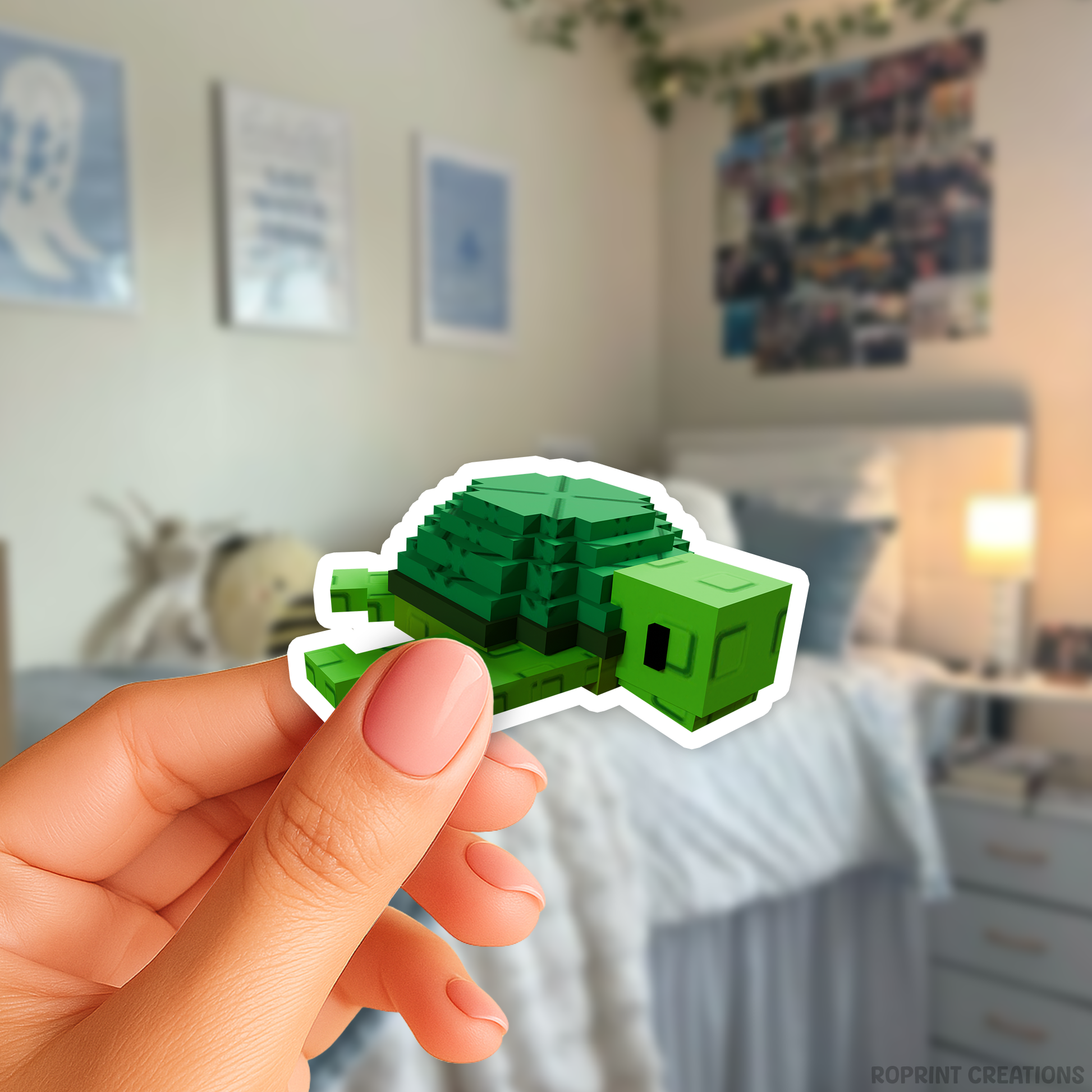 Brighten up your belongings with this adorable Grow A Garden Sea Turtle sticker! Perfect for decorating notebooks, laptops, and party favors — the best gift for Roblox Grow A Garden fans.