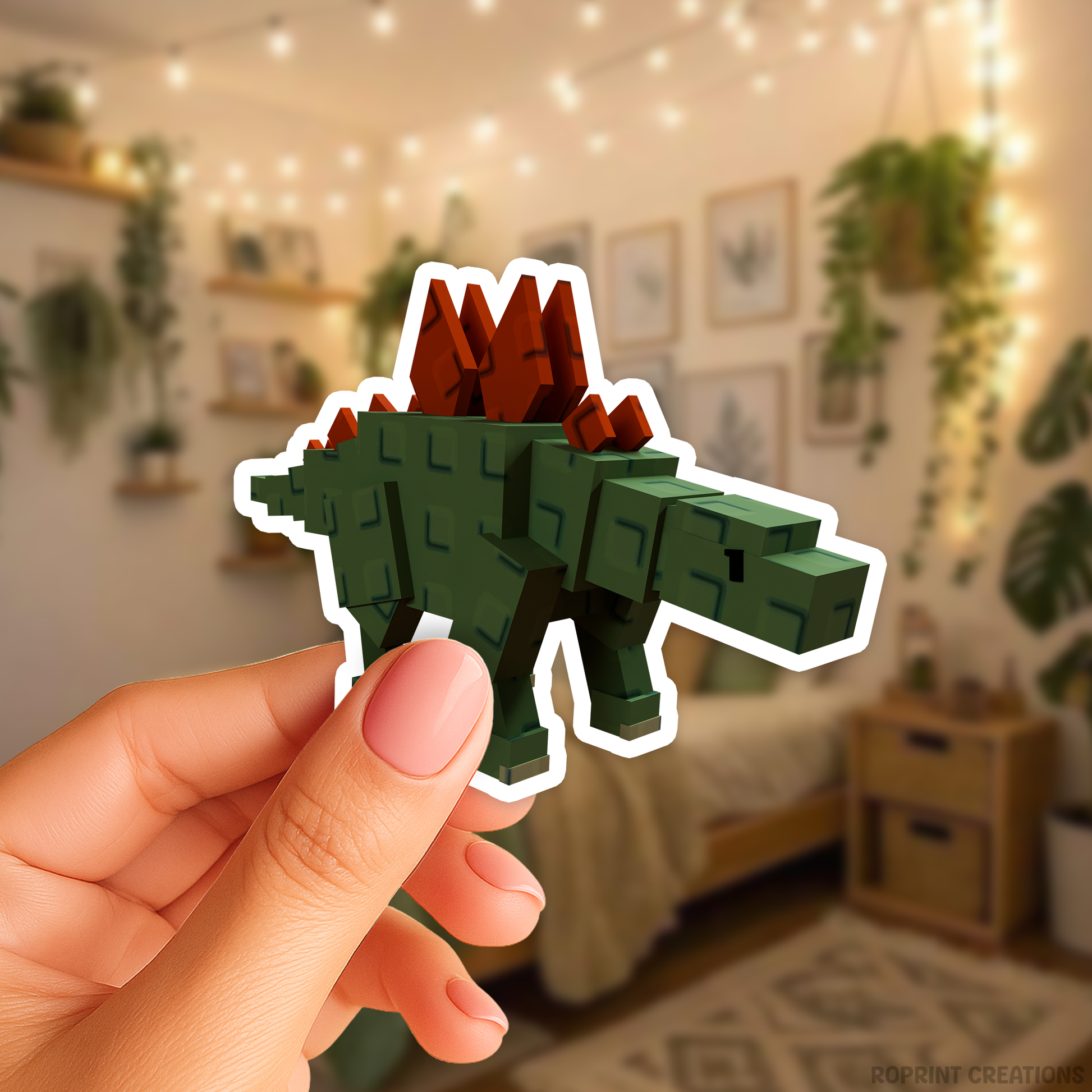 Brighten up your belongings with this adorable Grow A Garden Stegosaurus sticker! Perfect for decorating notebooks, laptops, and party favors — the best gift for Roblox Grow A Garden fans.
