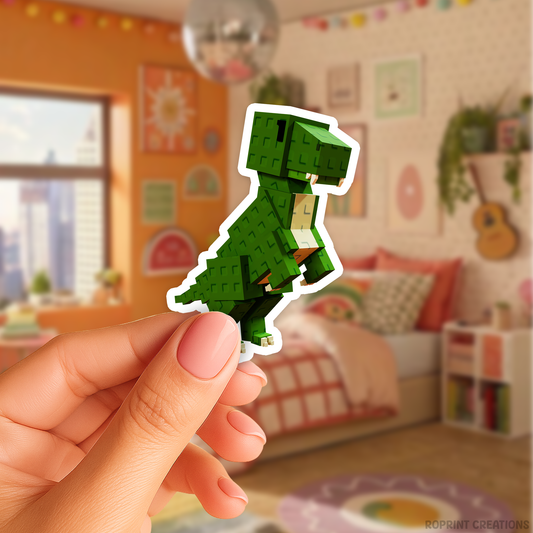 Brighten up your belongings with this adorable Grow A Garden T-Rex sticker! Perfect for decorating notebooks, laptops, and party favors — the best gift for Roblox Grow A Garden fans.