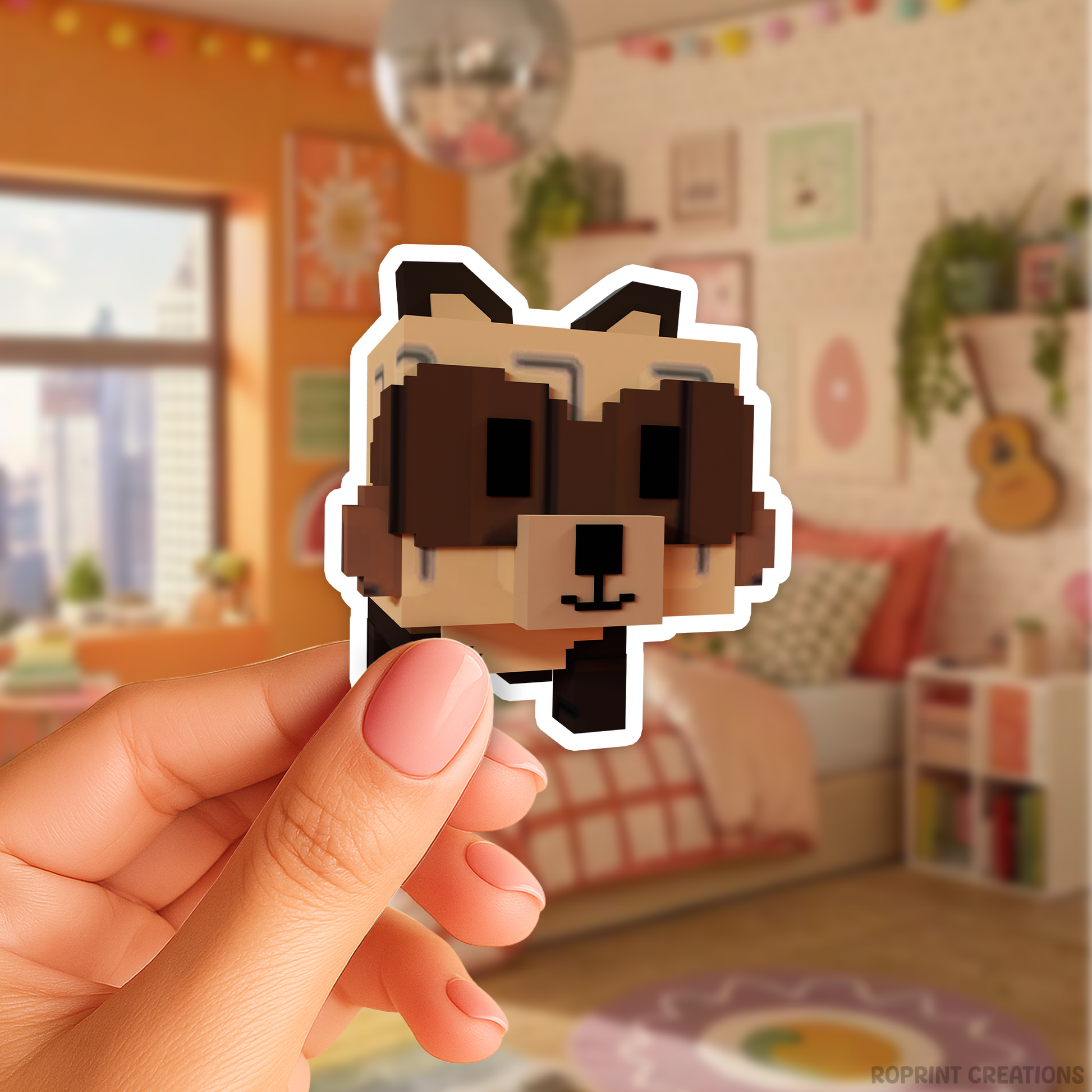 Brighten up your belongings with this adorable Grow A Garden Tanuki sticker! Perfect for decorating notebooks, laptops, and party favors — the best gift for Roblox Grow A Garden fans.