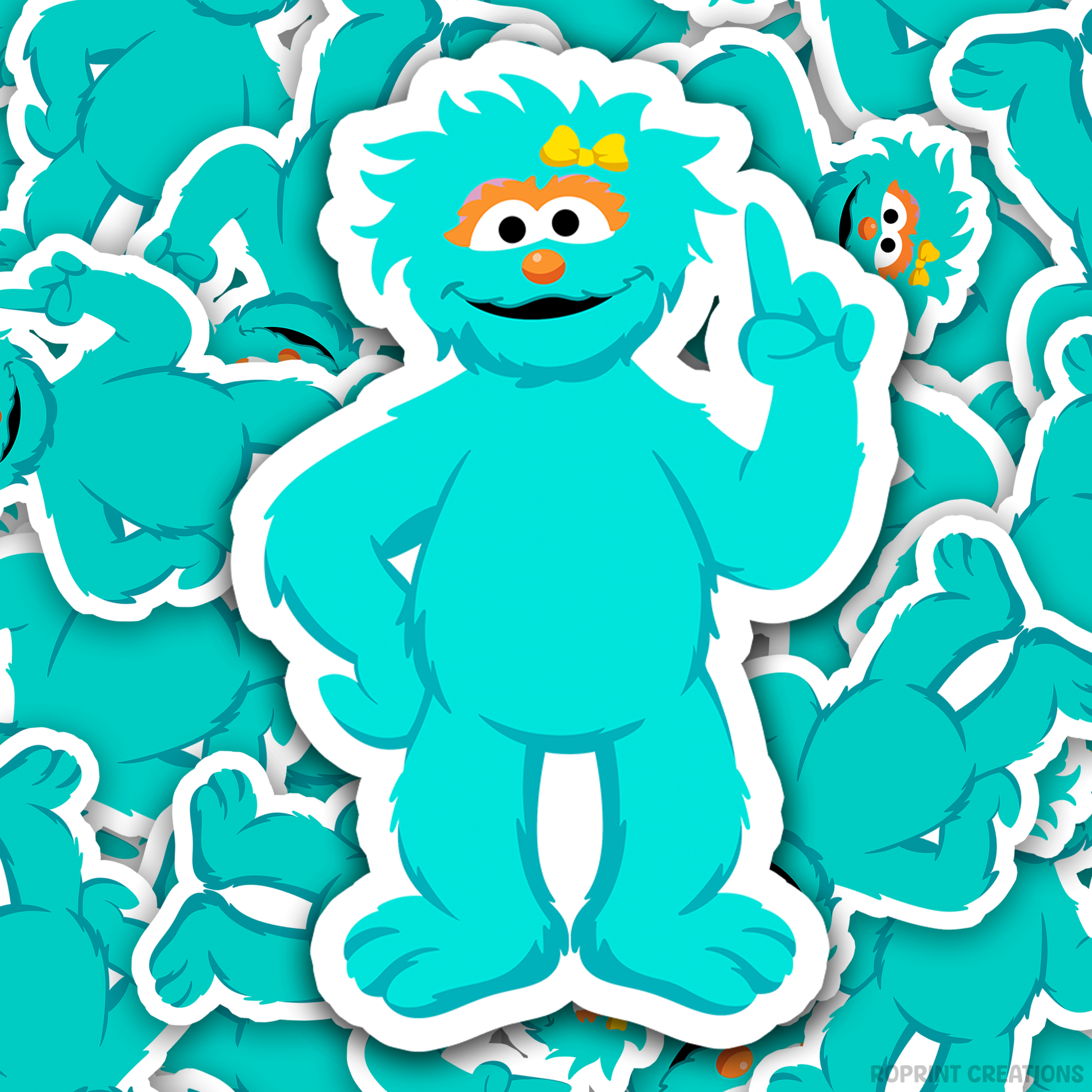 Add some fun with this Rosita sticker! Perfect for party favors, crafts, or decorating notebooks, laptops, and more — the best gift for Sesame Street fans.