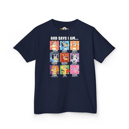 God Says I Am, Bluey - Youth T-Shirt