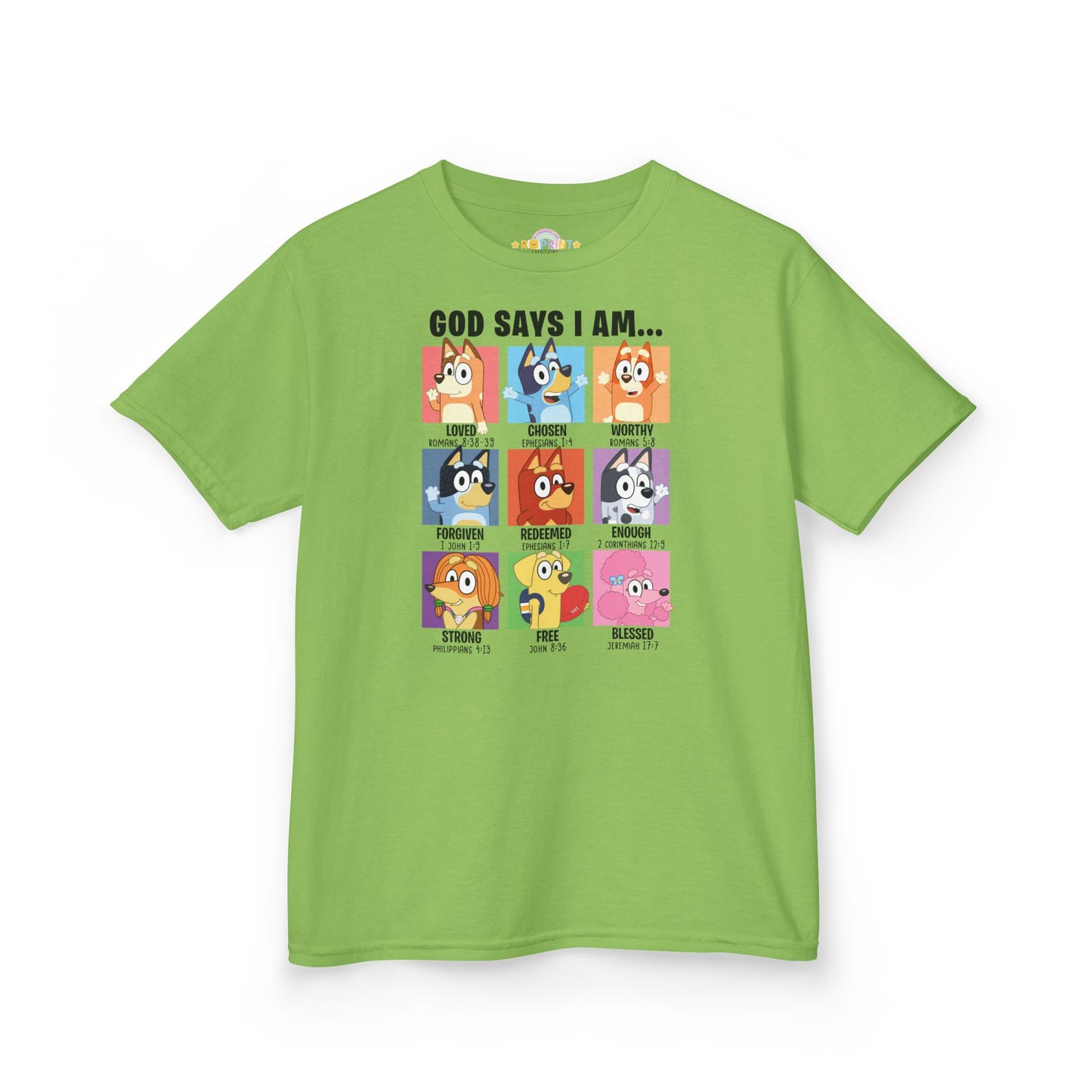 God Says I Am, Bluey - Youth T-Shirt