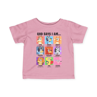 God Says I Am, Bluey - Toddler T-Shirt