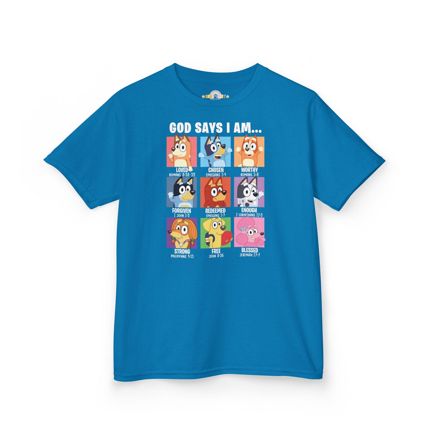 God Says I Am, Bluey - Youth T-Shirt