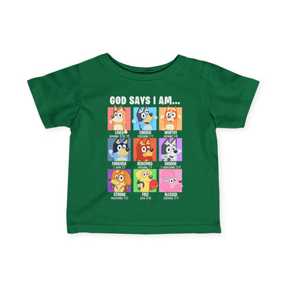 God Says I Am, Bluey - Toddler T-Shirt