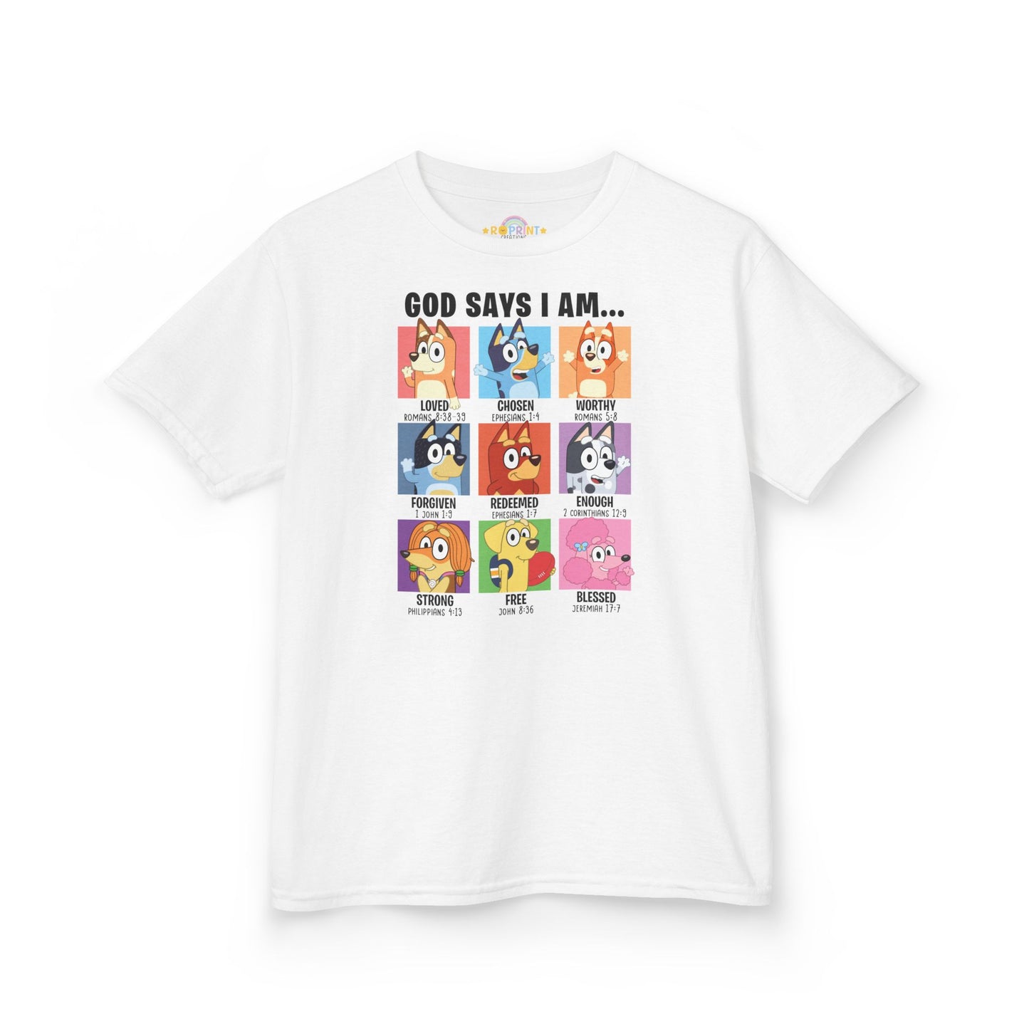 God Says I Am, Bluey - Youth T-Shirt