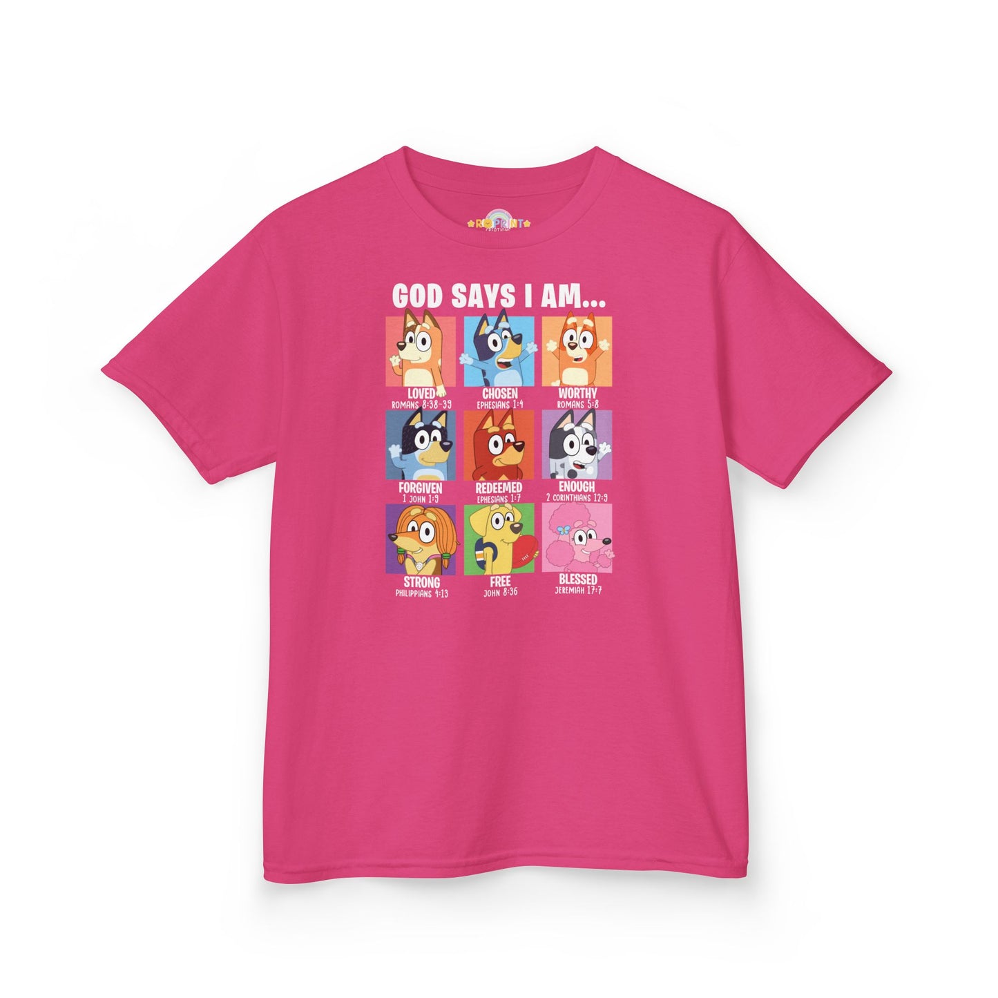 God Says I Am, Bluey - Youth T-Shirt