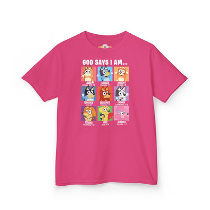 God Says I Am, Bluey - Youth T-Shirt