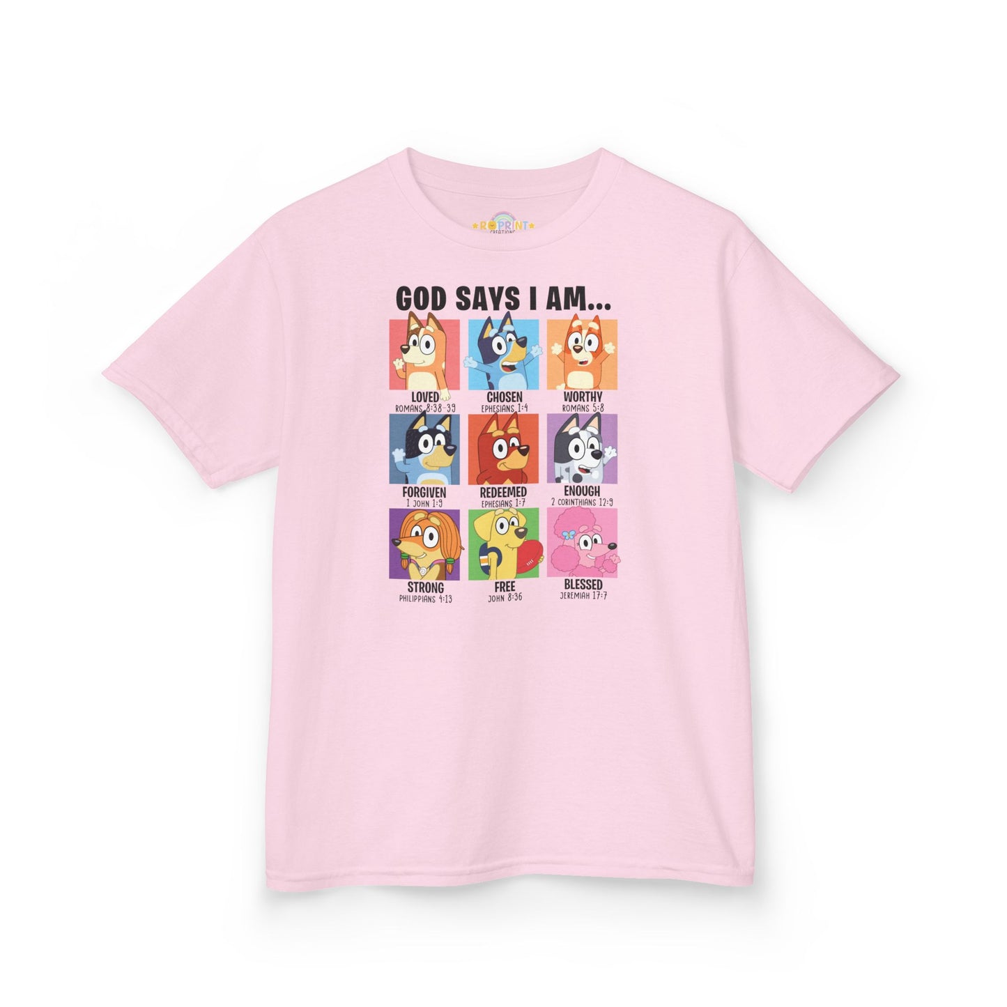 God Says I Am, Bluey - Youth T-Shirt