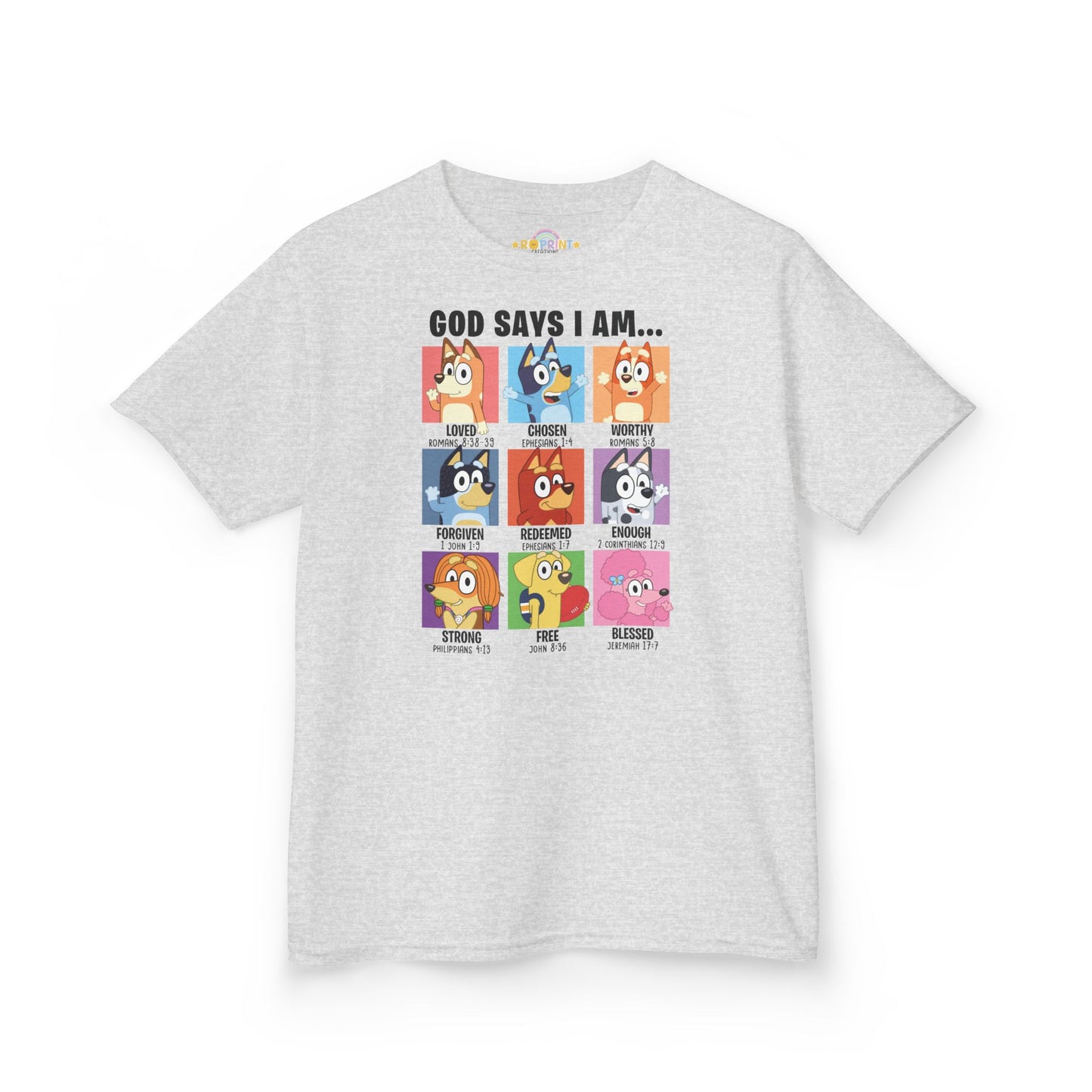 God Says I Am, Bluey - Youth T-Shirt