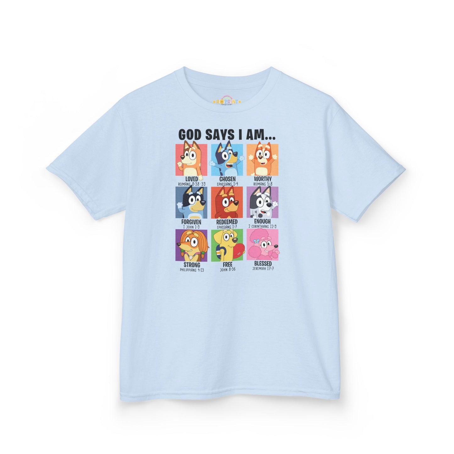 God Says I Am, Bluey - Youth T-Shirt