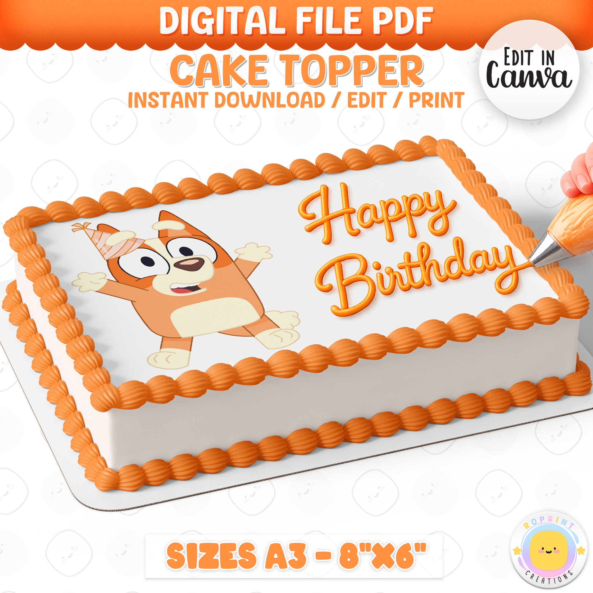 Celebrate your little one’s special day with this Bingo birthday cake topper! Perfect for kids’ parties—download, print, and decorate for a fun and colorful celebration. 🎉💙